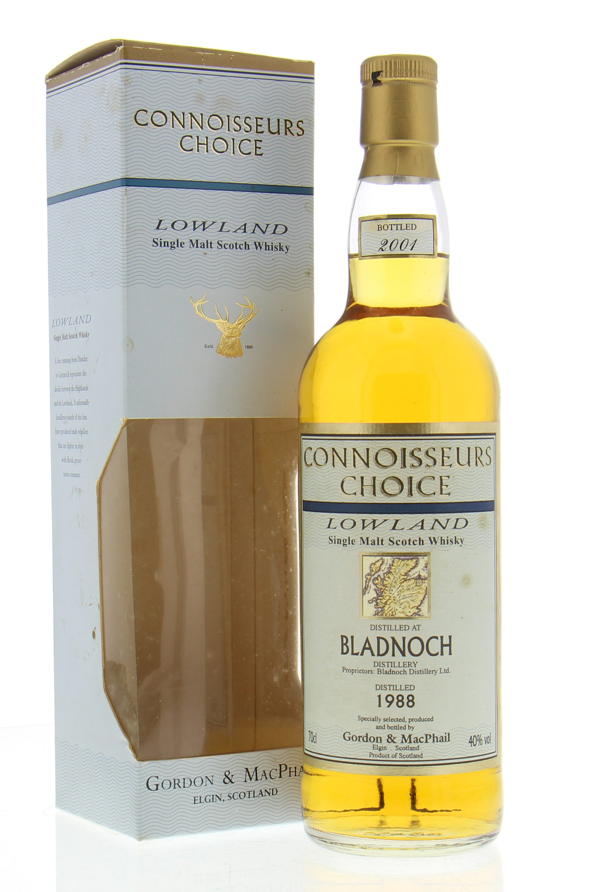 Bladnoch - 1988 Connoisseurs Choice Map Label 40% 1988 In Original Container
