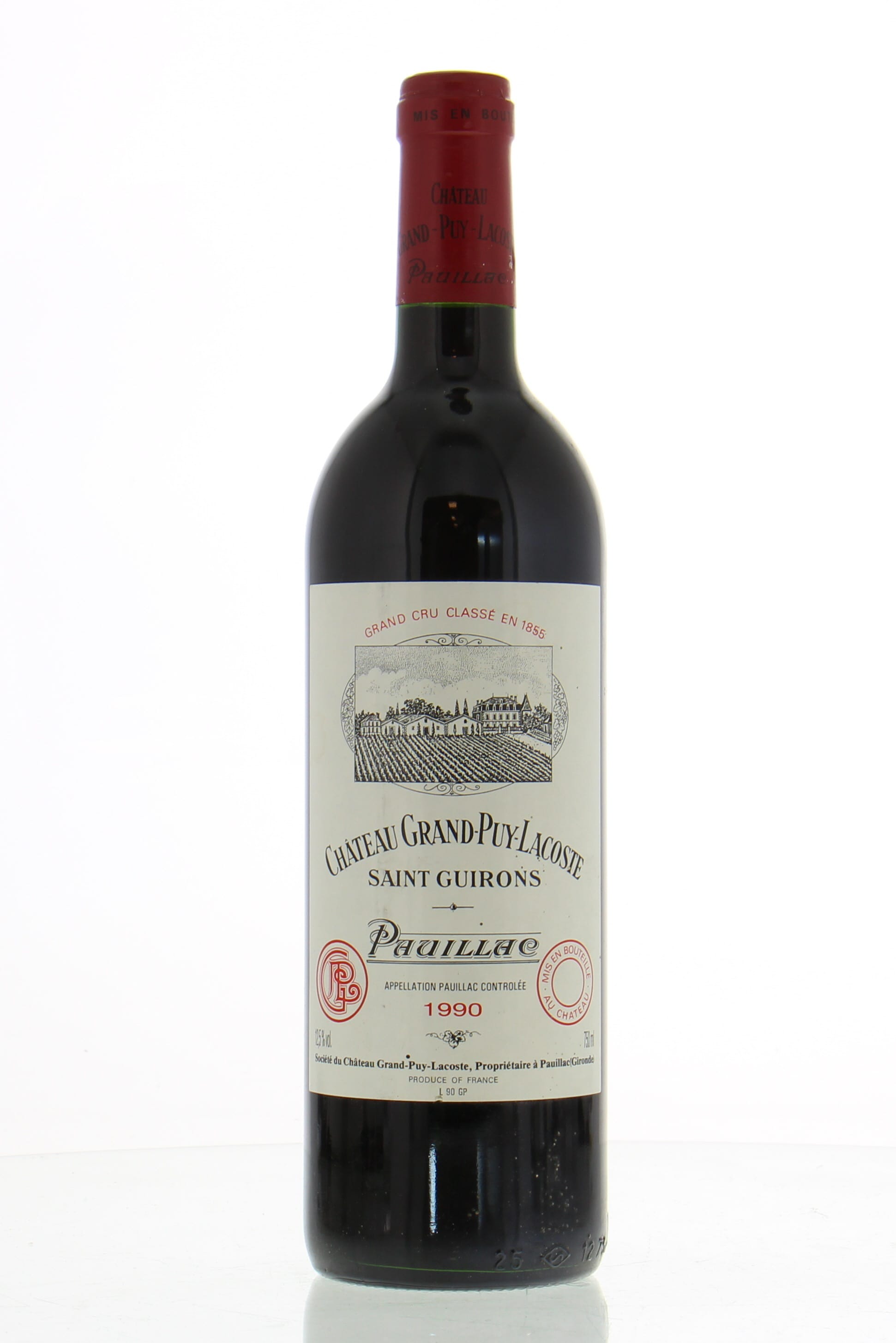Chateau Grand Puy Lacoste - Chateau Grand Puy Lacoste 1990 Perfect