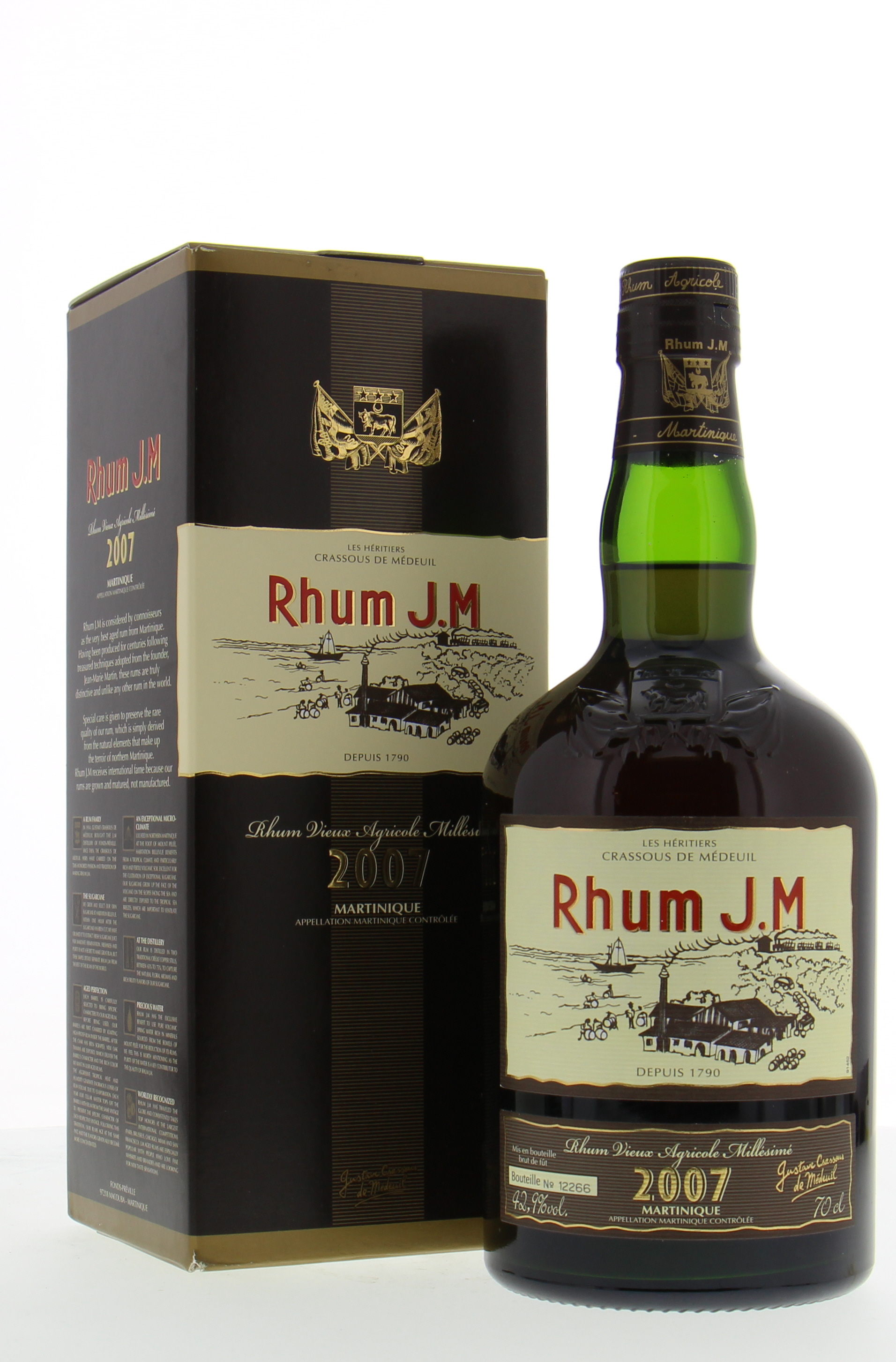Rhum JM - Millésimé 2007 Tres Vieux Rhum Agricole 42.9% 2007 In Original Wooden Case