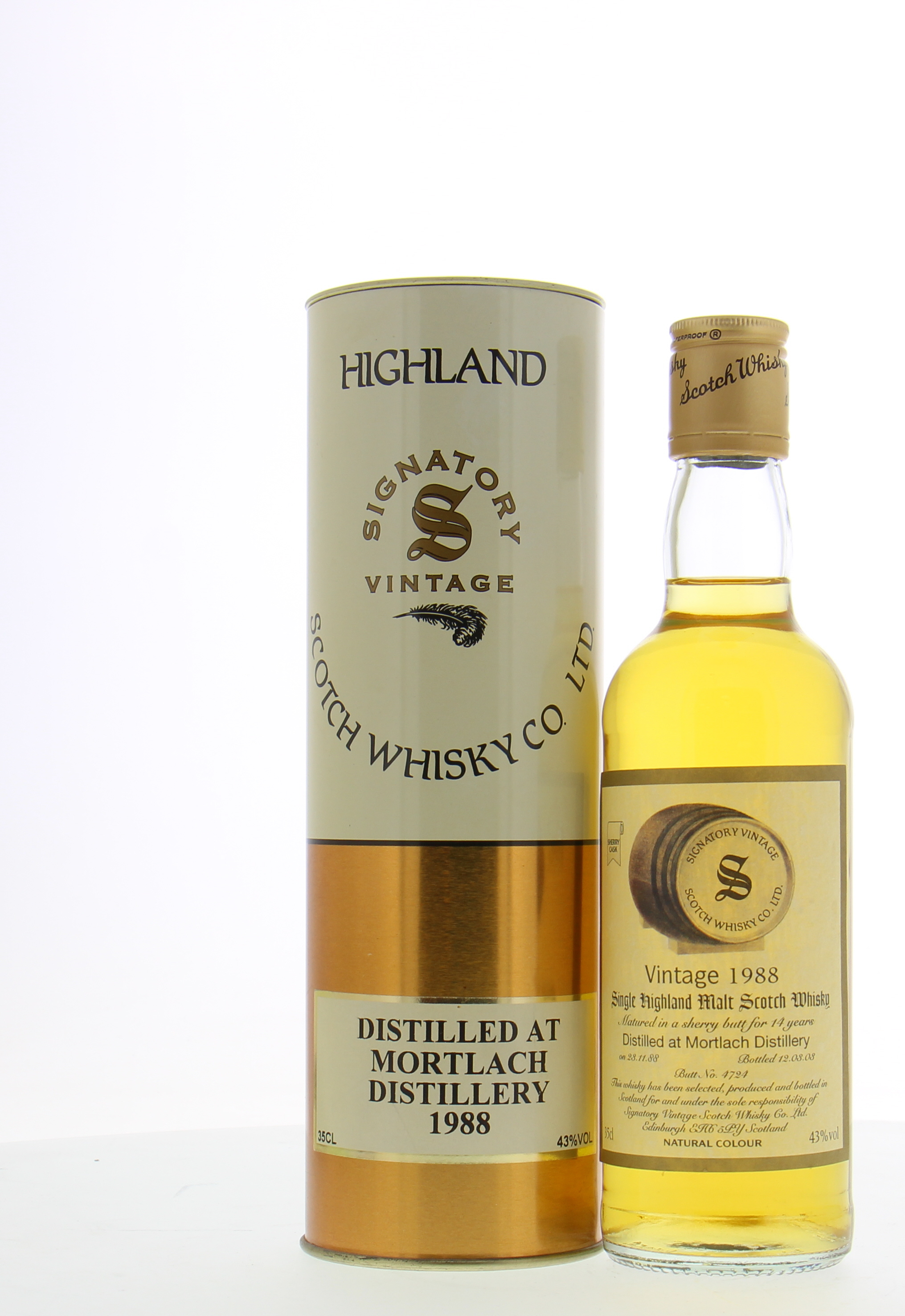 Mortlach - 14 Years Old Signatory Vintage Cask 4724 43% 1988 10023
