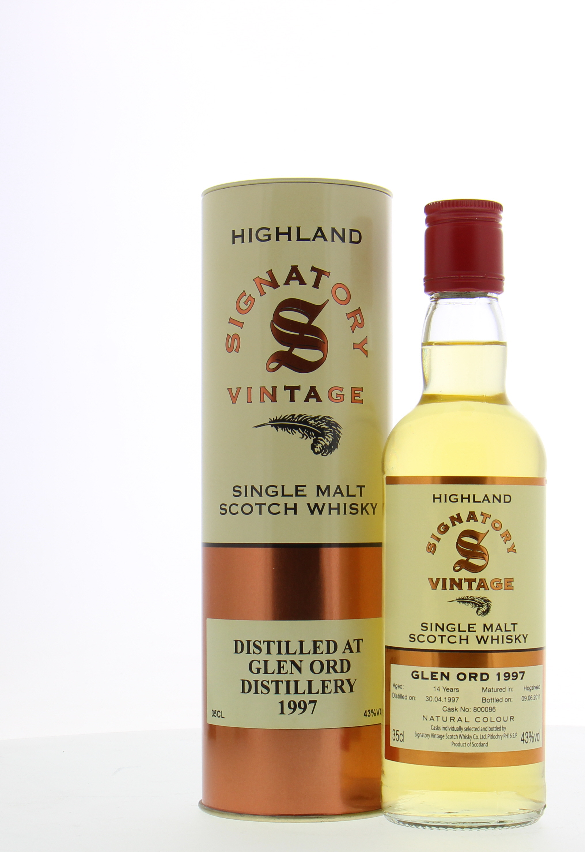 Glen Ord - 13 Years Old Signatory Vintage Cask 800086 43% 1997 In Original Container 10023