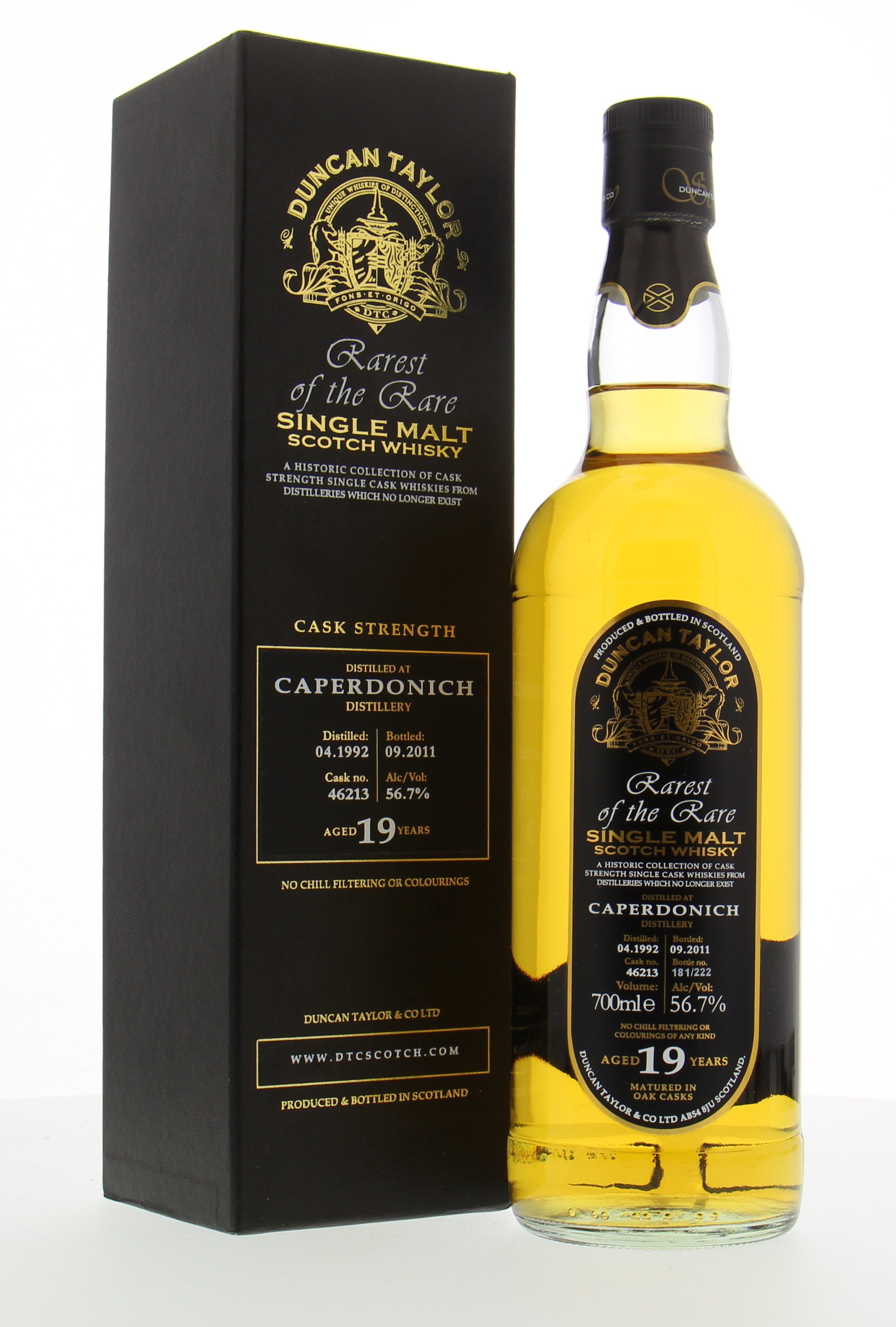 Caperdonich - 19 Years Old  Duncan Taylor Rarest of the Rare Cask 46213 56.7% 1992 10029