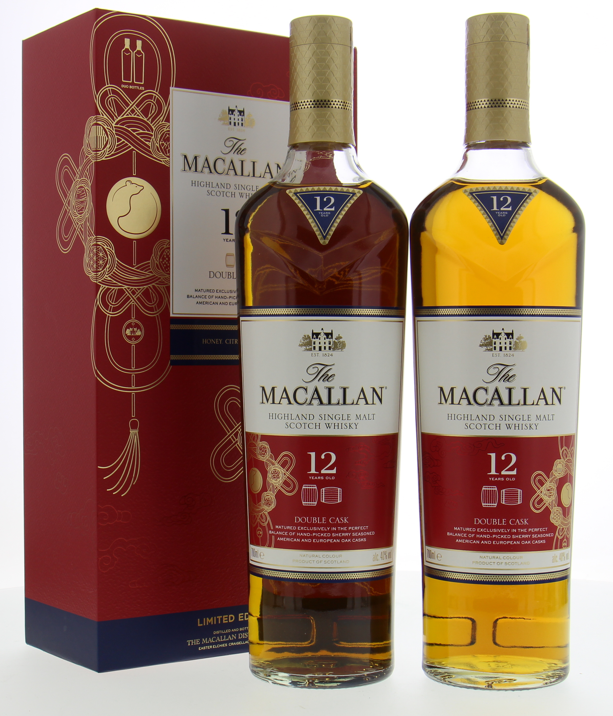 Macallan - 12 Years old Limited Edition Year of the Rat Giftset 40% NV In Original Box
