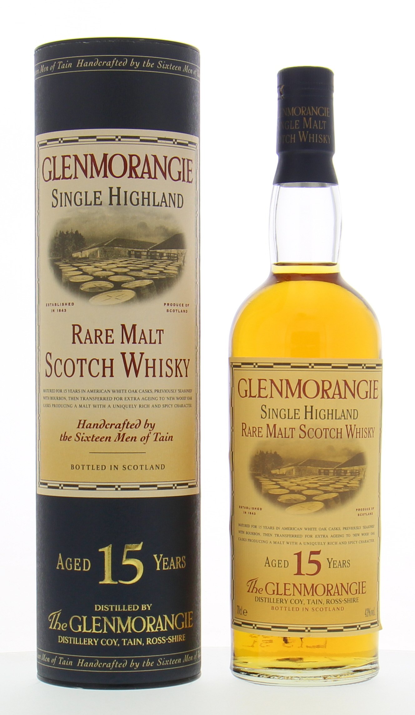 Glenmorangie - 15 Years Old Vintage Label 43% NV In Original Container