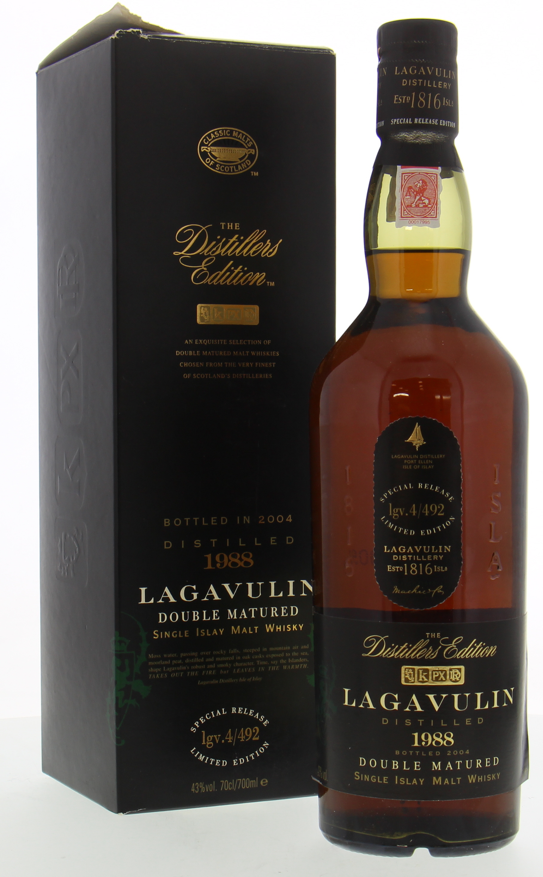 Lagavulin - 1988 The Distillers Edition 43% 1988 In Original Box