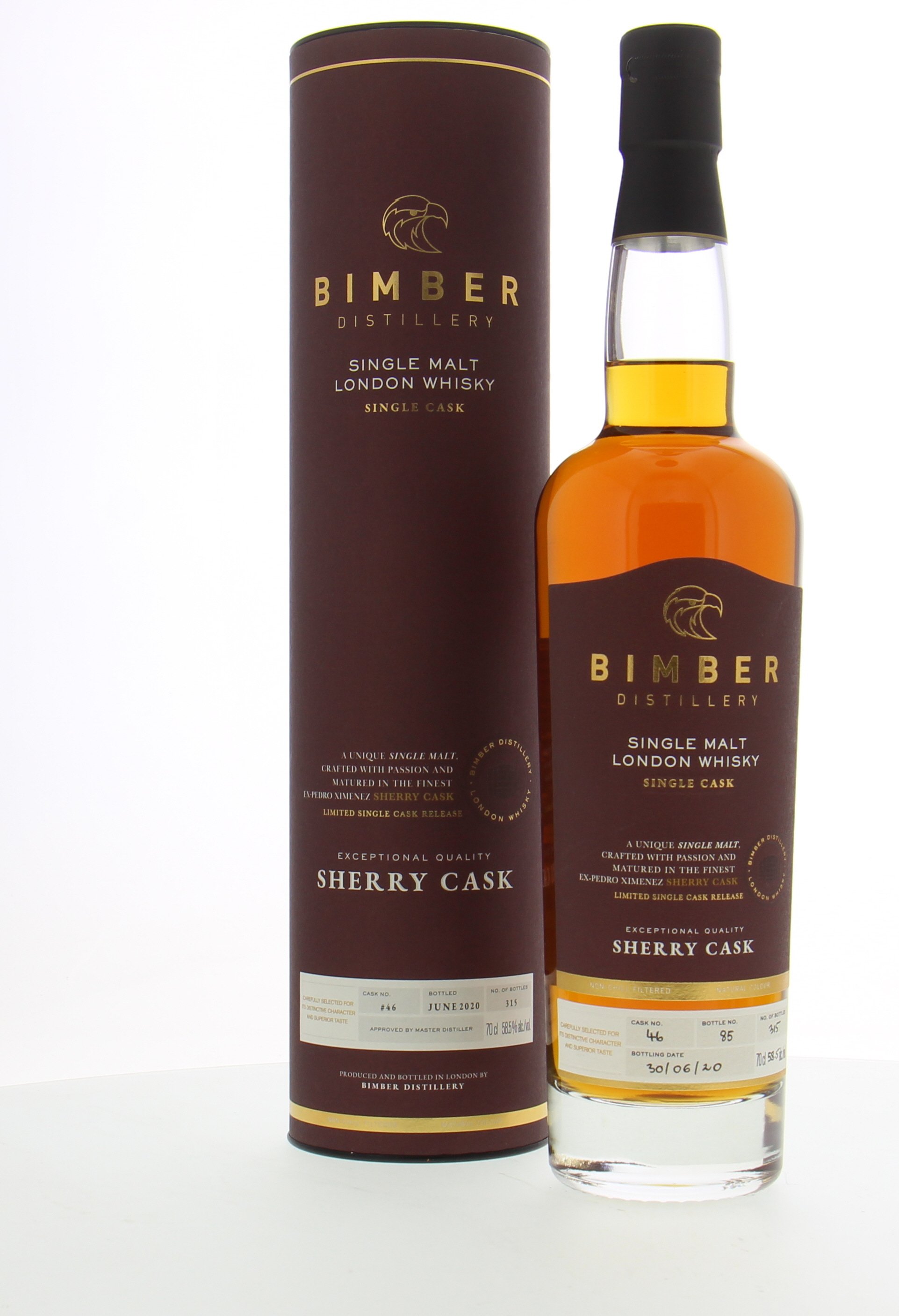 Bimber - London Whisky Single Cask 46 58.5% NV In Orginal Container