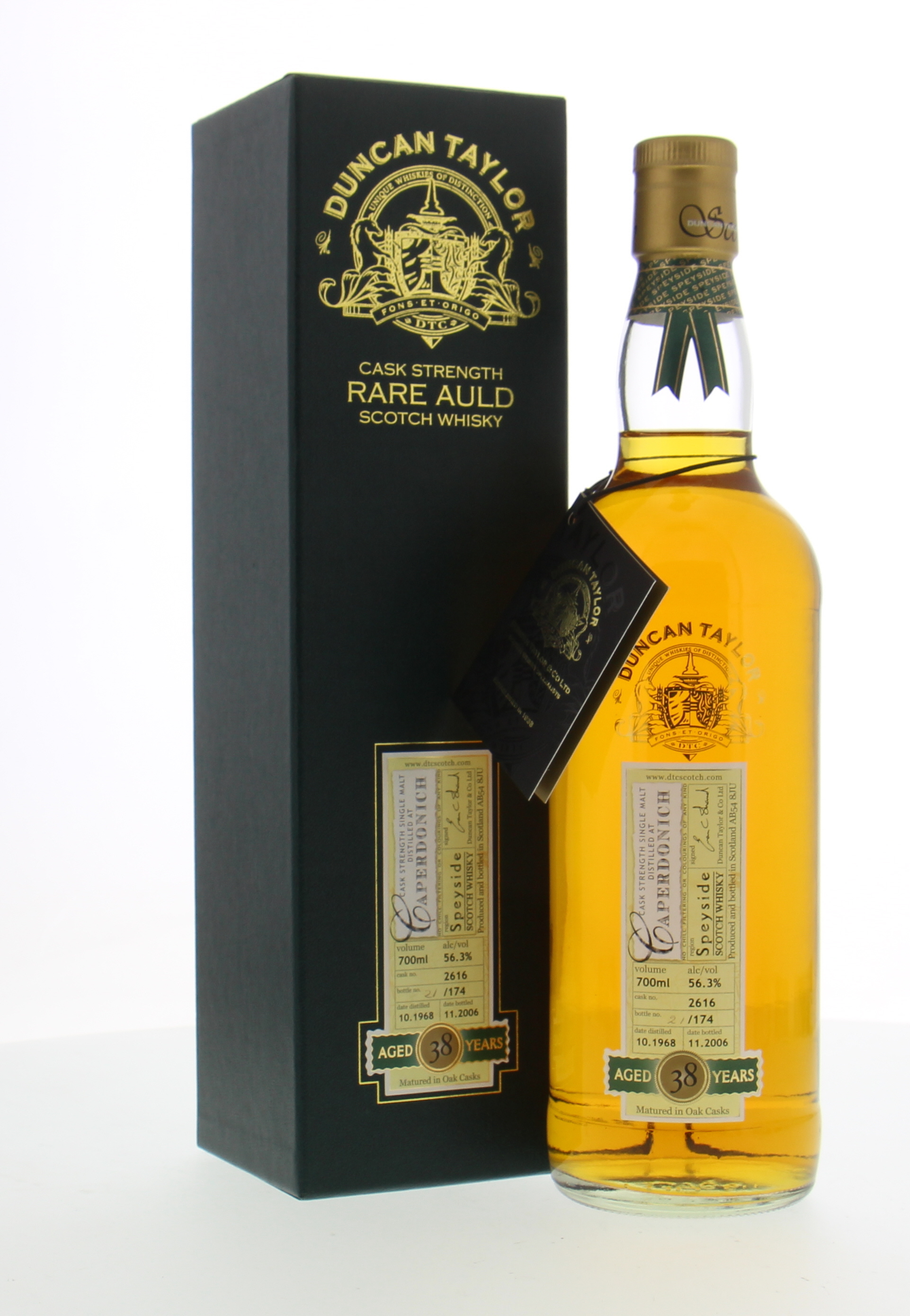 Caperdonich - 38 Years Old Duncan Taylor Rare Auld Cask 2616 56.3% 1968 In orginal Box