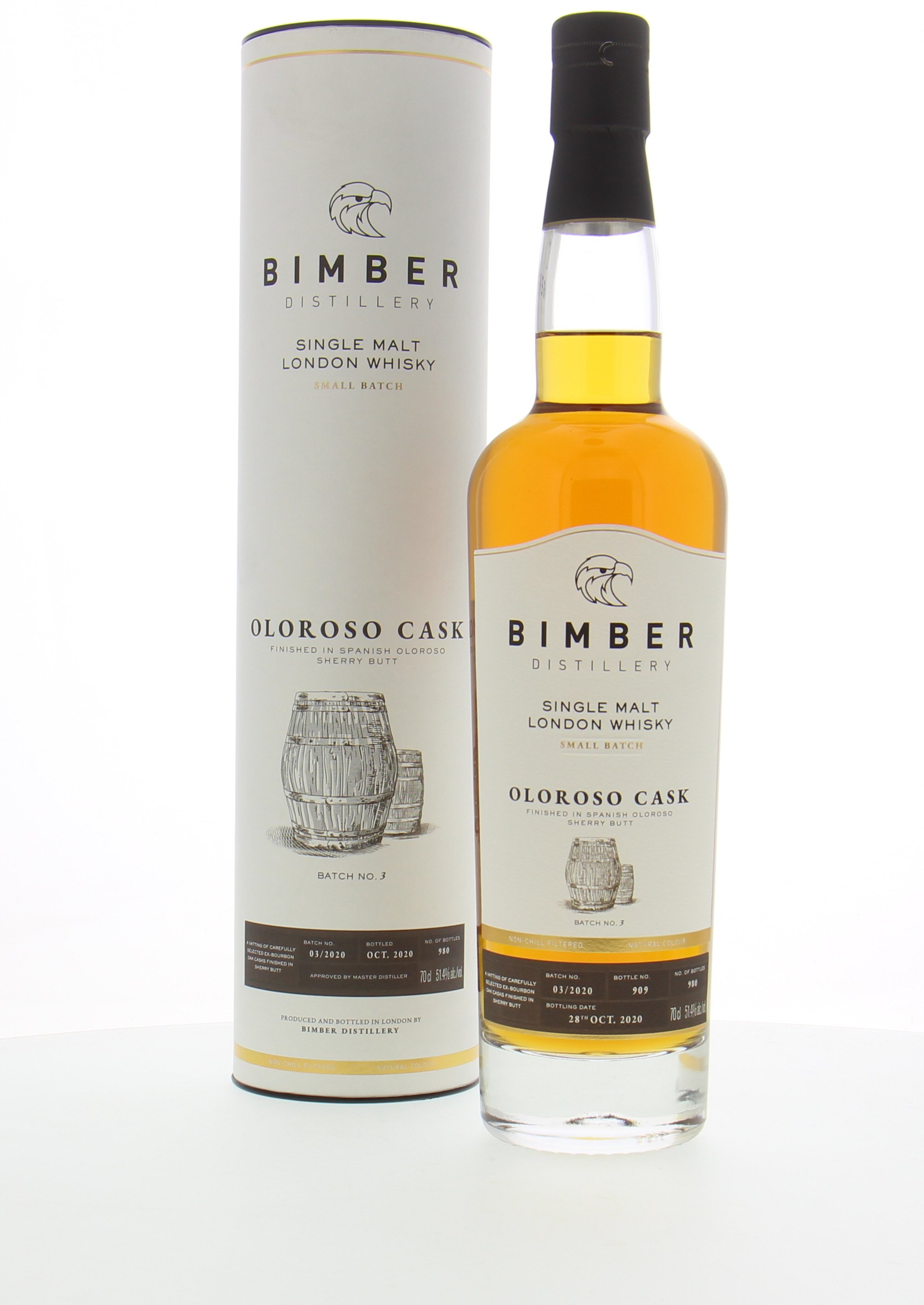 Bimber - London Whisky Oloroso Cask Batch 03/2020 51.4% NV In Orginal Container