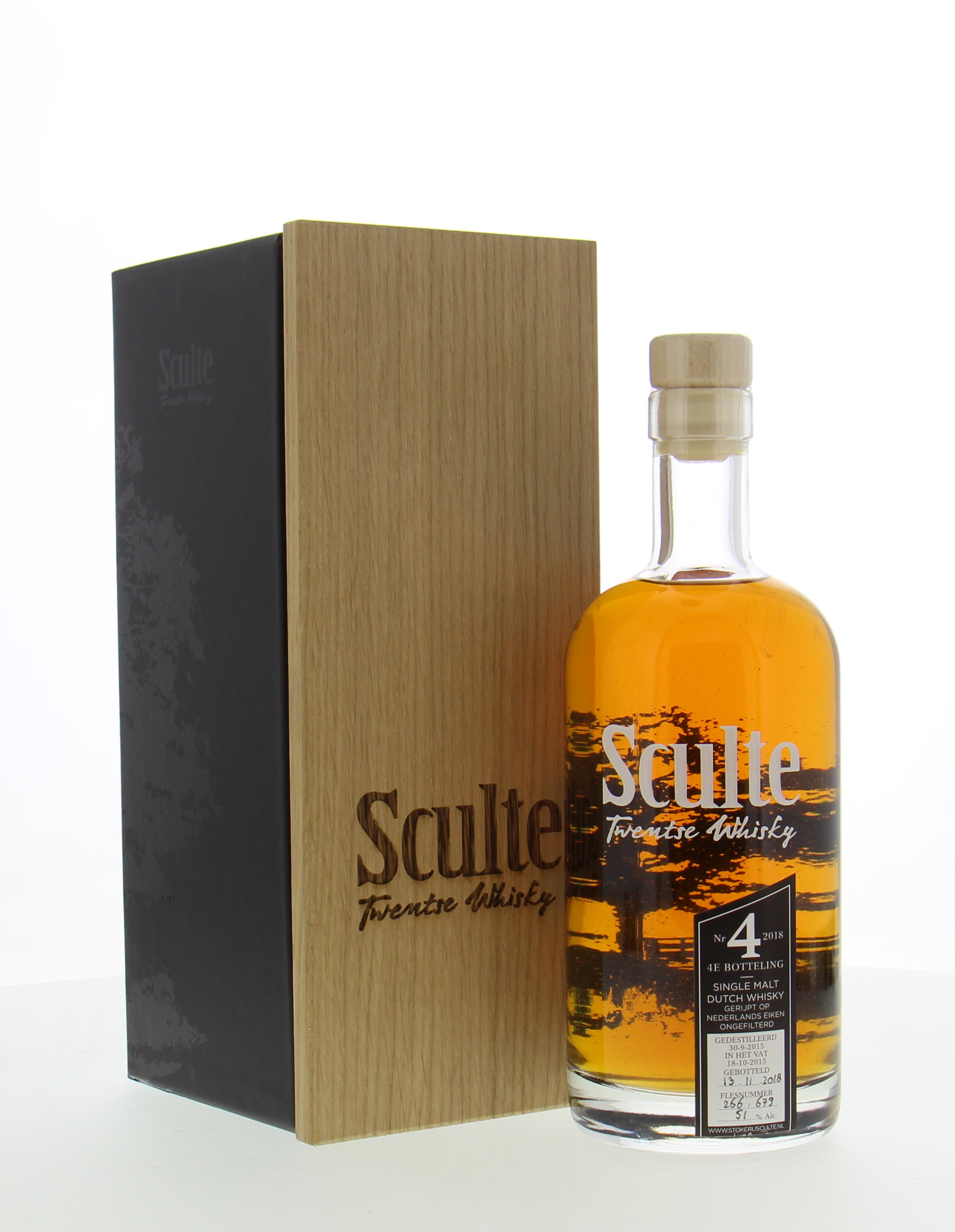 Stokerij Sculte - 4e Botteling Twentse Whisky 51% 2015 In Original box