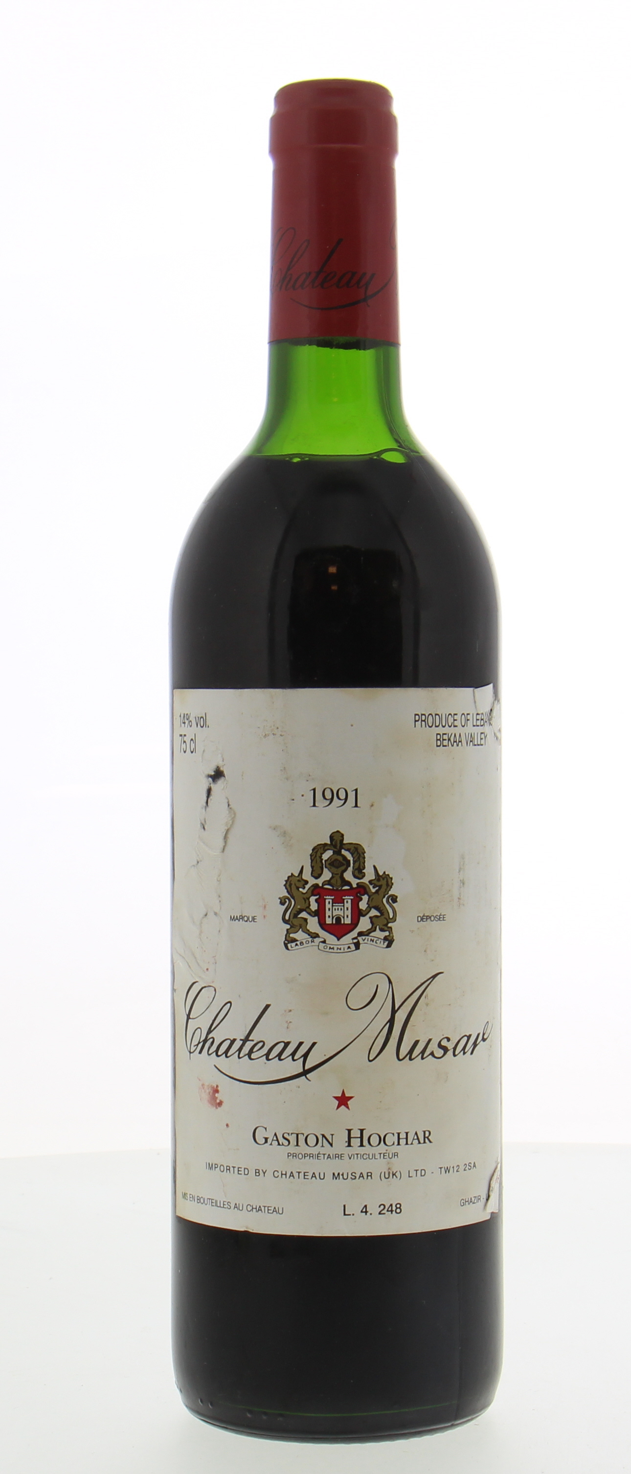 Chateau Musar - Chateau Musar 1991 High shoulder