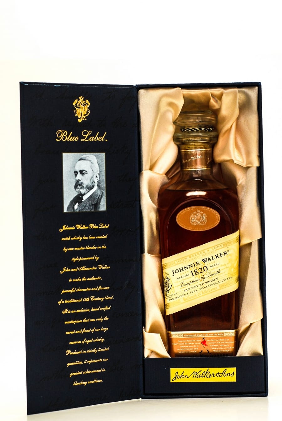 Johnnie Walker - Blue Label 1820 special edition numbered bottle nr: 032280 Blend 40% NV In Original Wooden Case