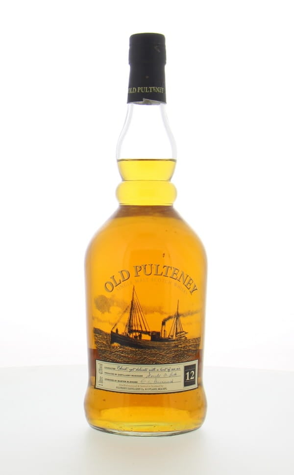 Old Pulteney - 12 Years Old Glass label, different boat without seagulls 40% NV