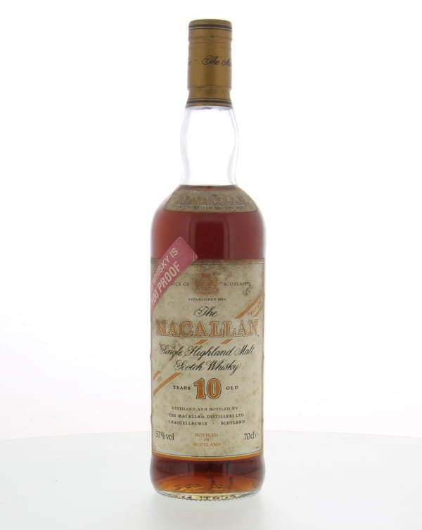 Macallan - 10 Years Old 100 Proof on Red Sticker 57% NV