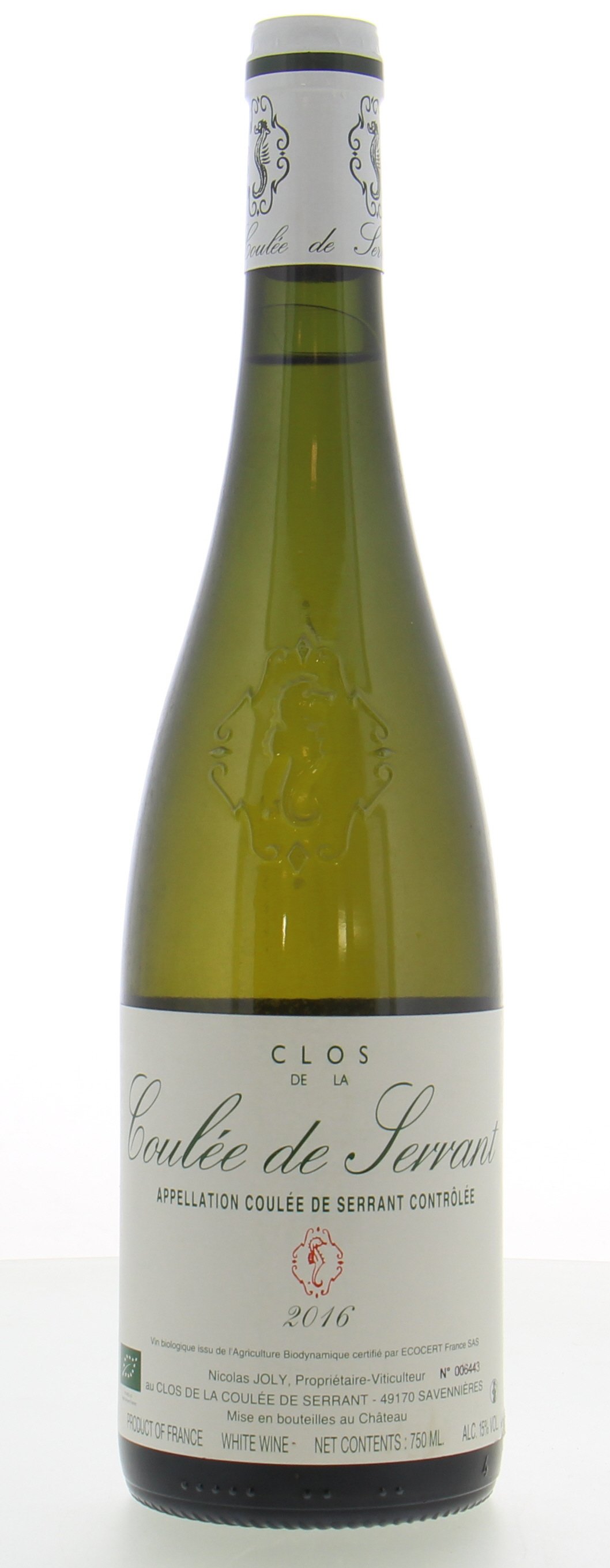 Nicolas Joly - Clos de la Coulee de Serrant 2016