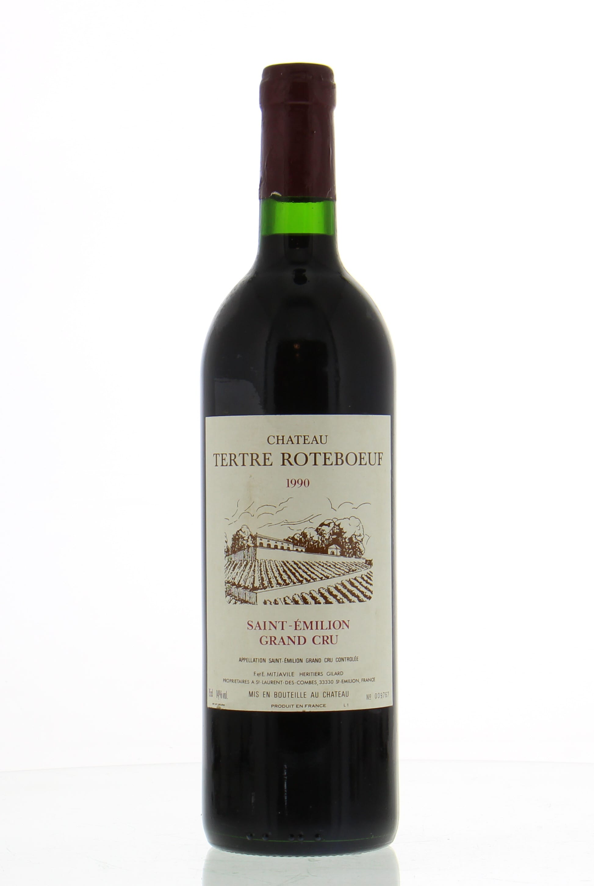 Chateau Tertre de Roteboeuf - Chateau Tertre de Roteboeuf 1990 From Original Wooden Case