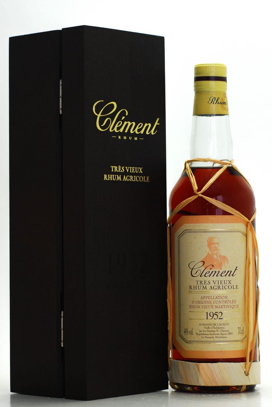 Clement - Tres Vieux Rhum Agricole 1952  44% 1952 In Original Wooden Case