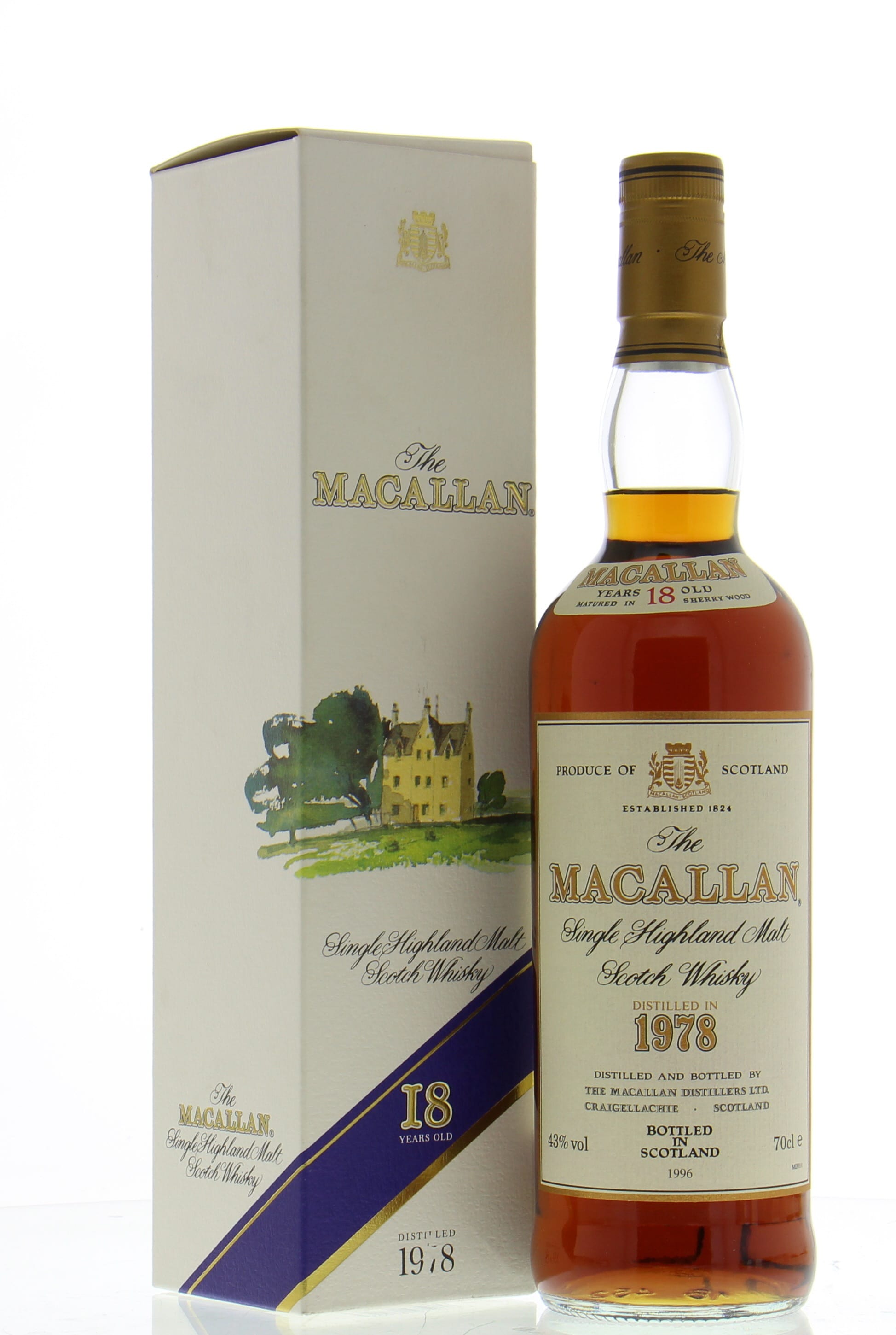 Macallan - 18 Years Old Vintage 1978 43% 1978 In Original Container
