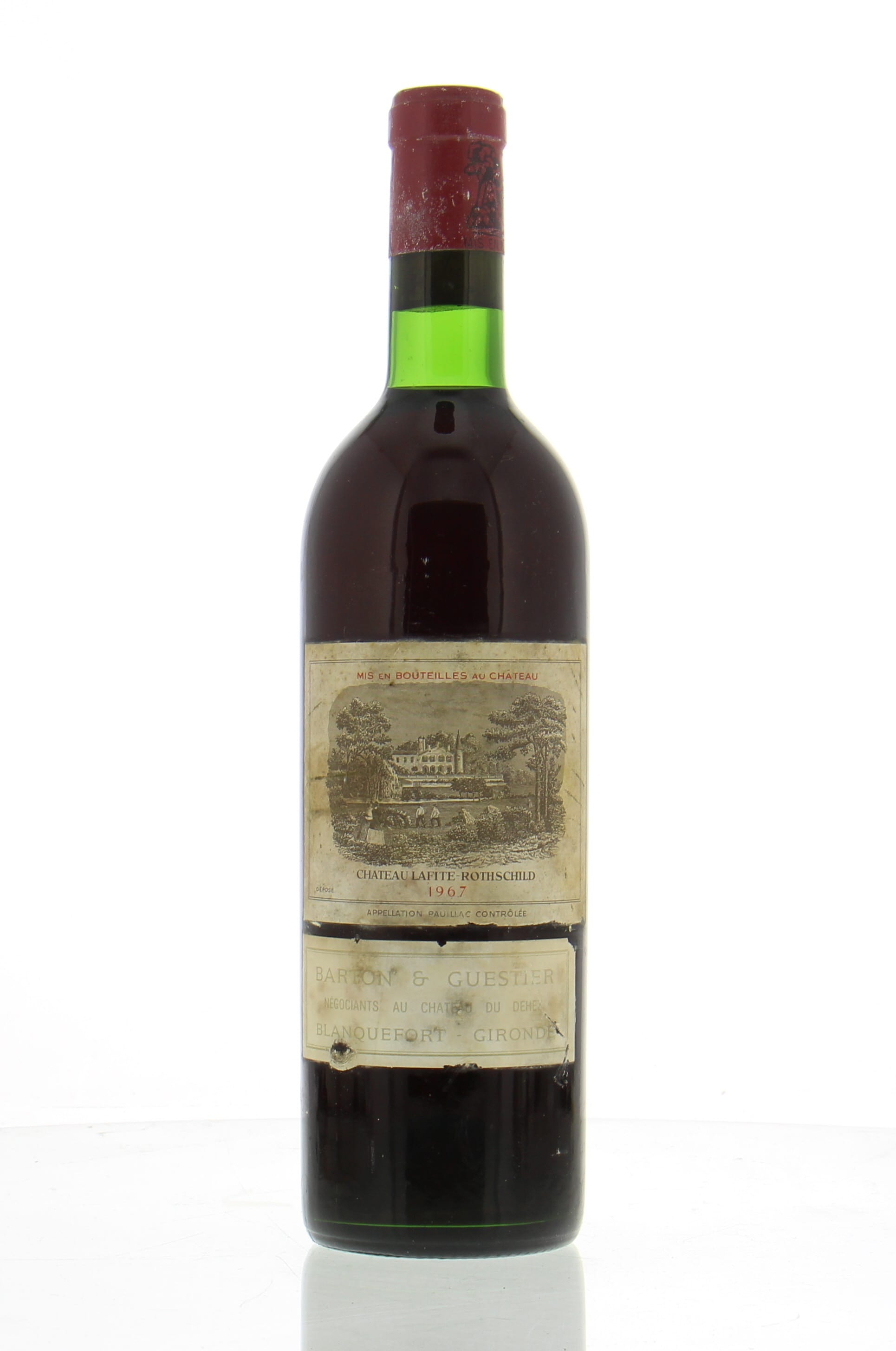 Chateau Lafite Rothschild - Chateau Lafite Rothschild 1967 Base of neck or better