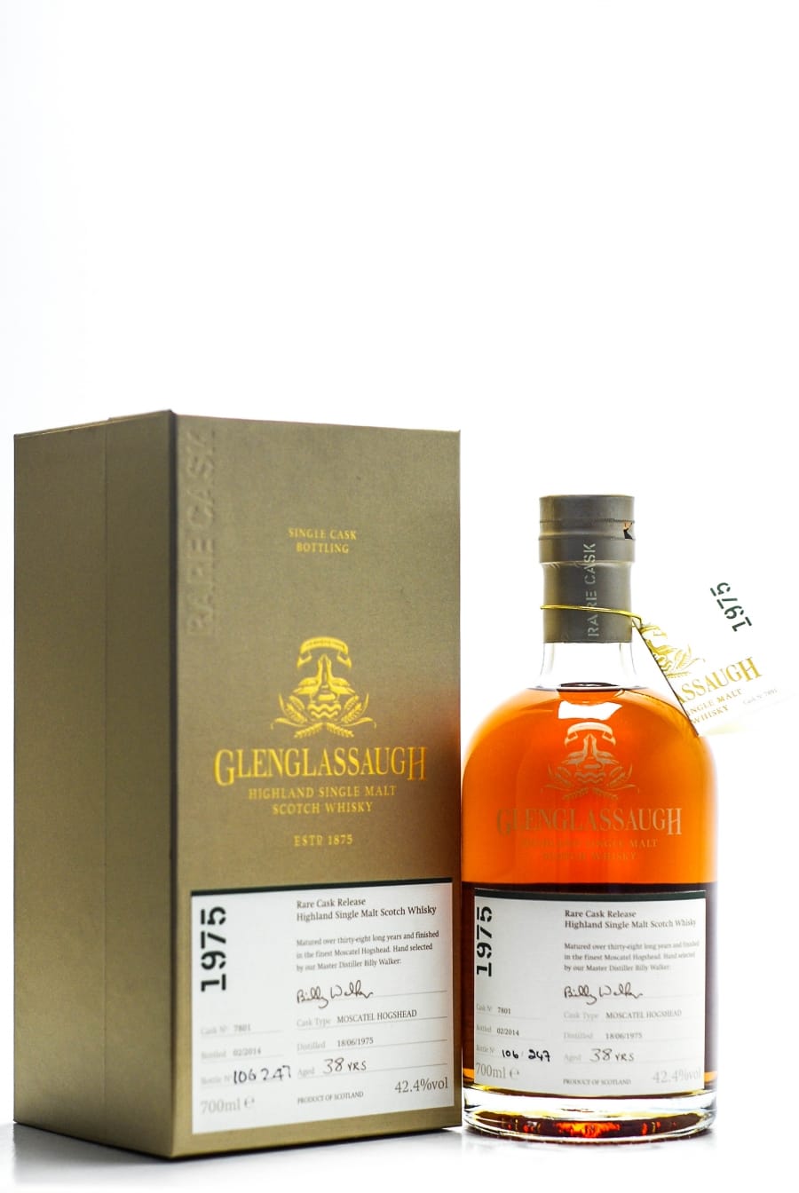 Glenglassaugh - 38 Years Old Rare Cask Release Batch 1 Cask:7801 42.4% 1975 Perfect