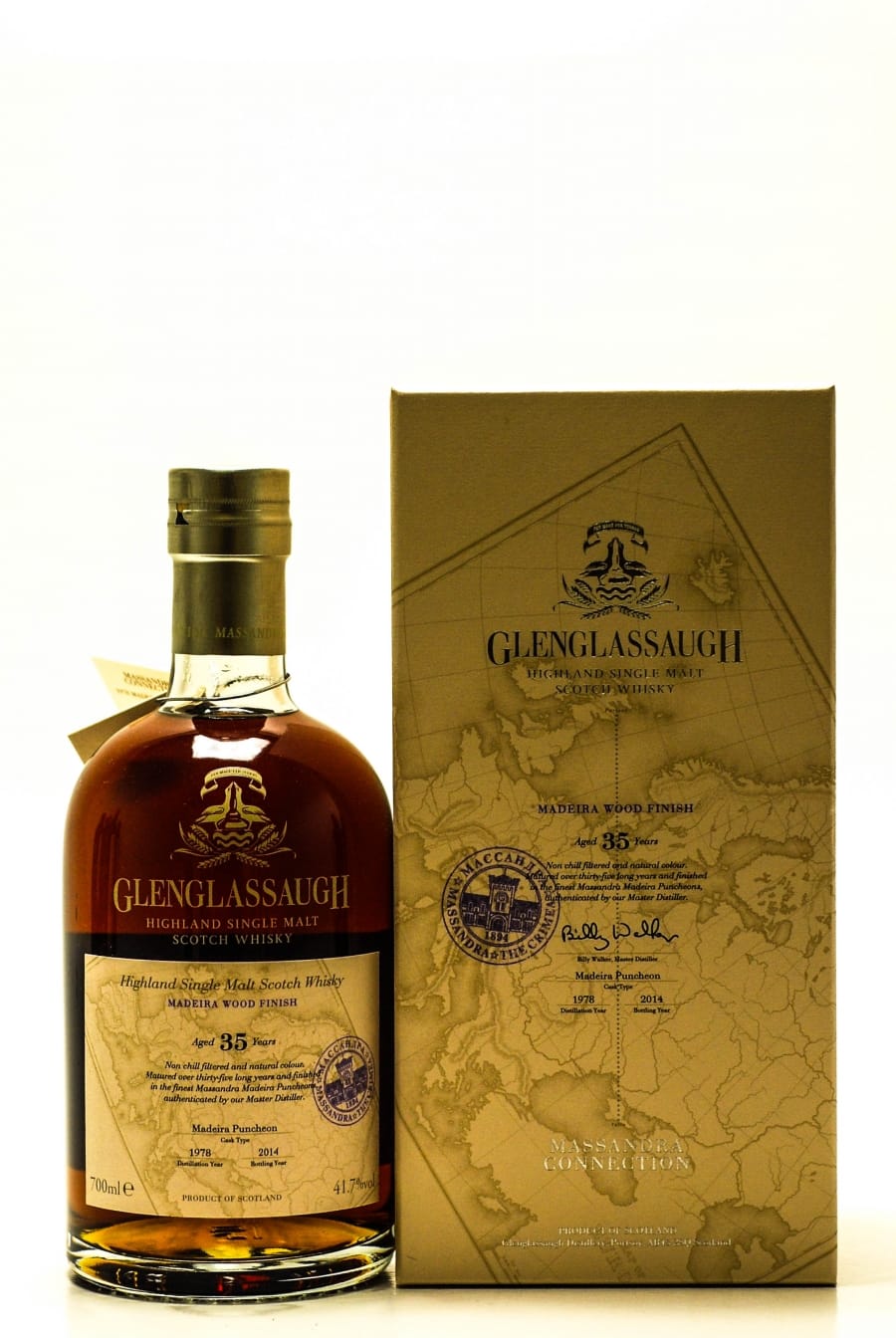 Glenglassaugh - 35 Years Old Massandra Connection Massandra Madeira Finish 41.7% 1978 In Original Container