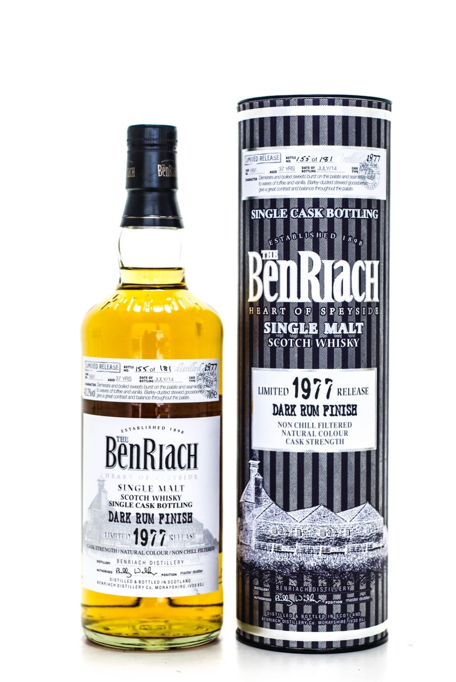 Benriach - Benriach 1977 Dark Rum Finish 37 Years Old  Cask 1891 Bottled July 2014 Batch 11 43.2% 1977 Perfect