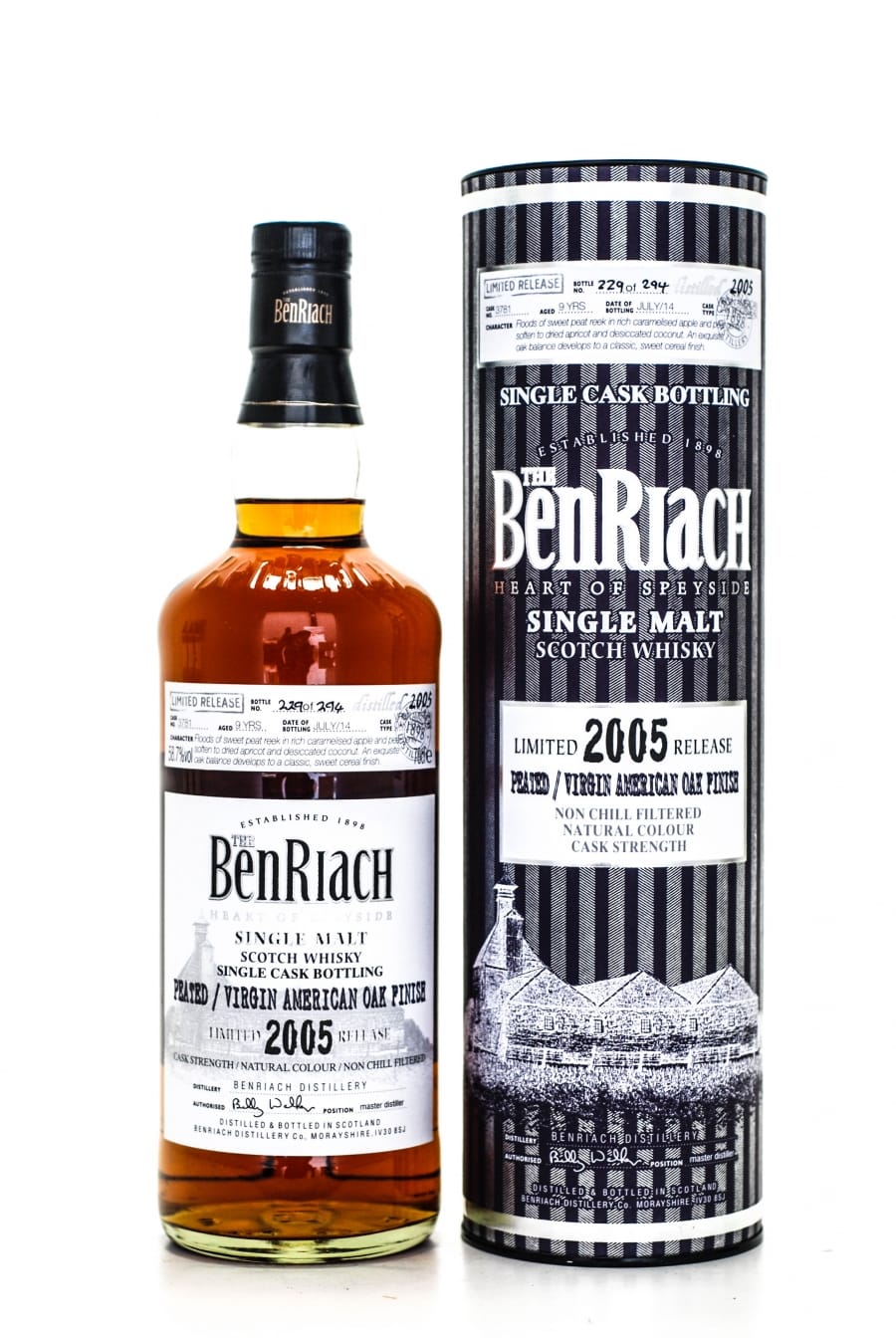 Benriach - BenRiach Virgin American Oak Hogshead ( Years Old Batch 11 Cask 3781 Bottled July 2014  58.7 2005 Perfect