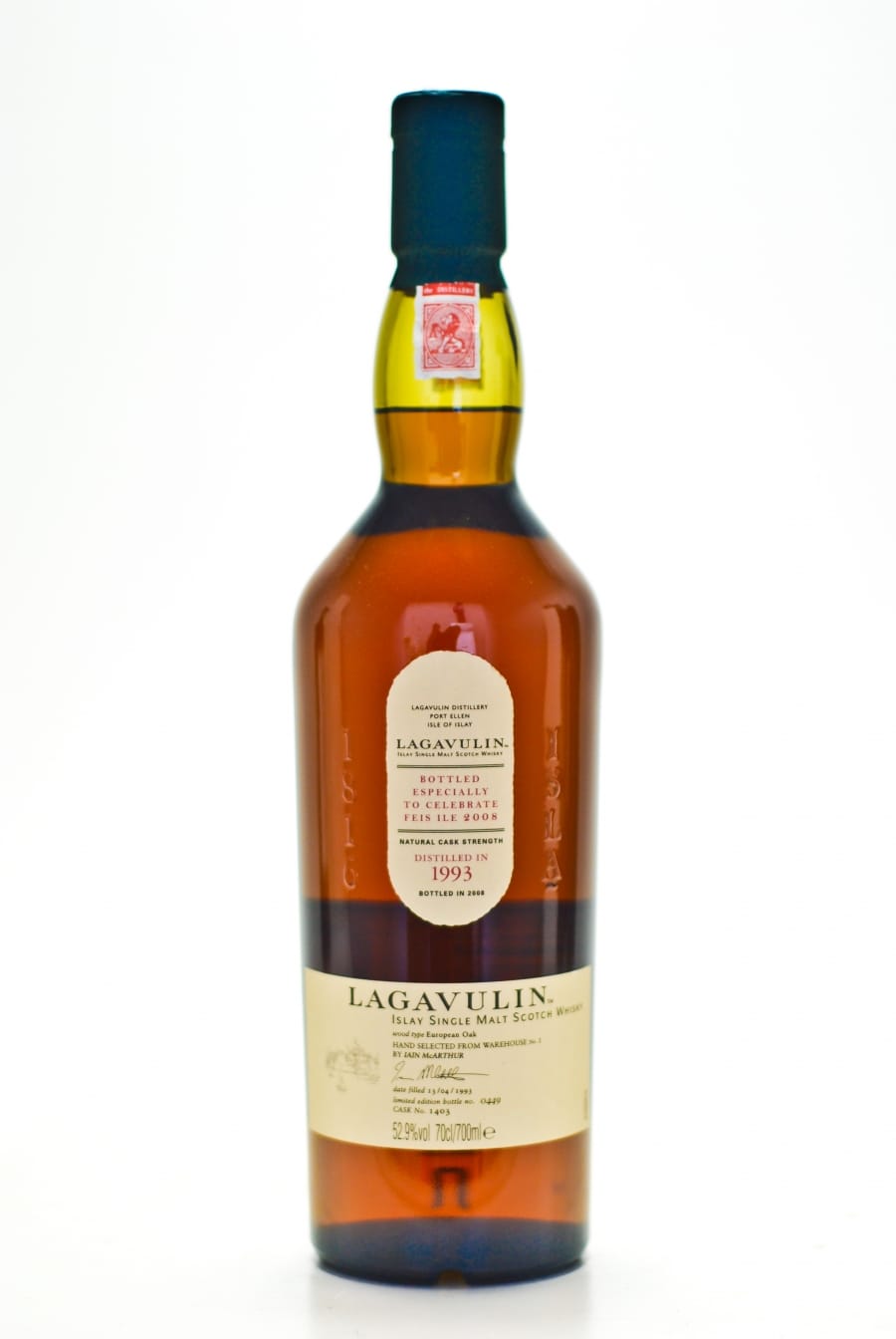Lagavulin - Lagavulin Feis Ile 2008 14 Years Old cask 1403 Distilled: 13.04.1993 Bottled: 12.02.2008 52.9% Barcode ID: 5000281023649 1993 Perfect