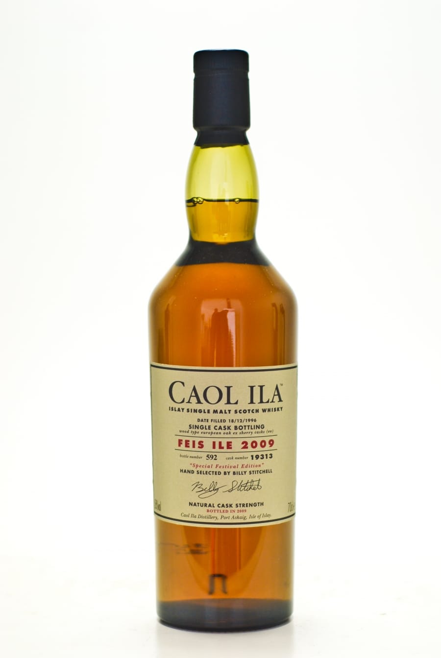 Caol Ila - Caol Ila Feis Isle 2009 12 Years Old ex sherry cask: 19313 1 Of 654 Bottles Barcode ID:5000281024783 1996 Perfect