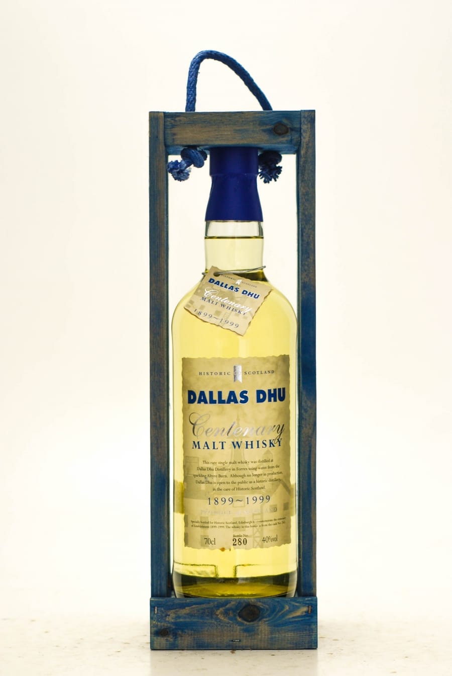 Dallas Dhu - Dallas Dhu Centenary 1899-1999 for historic Scotland Distilled 1999 Cask: 262 1 of 438 Bottles 40% 1999 Perfect