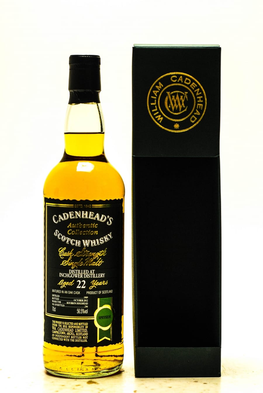 Inchgower - Inchgower 22 YO Cadenhead Authentic Collection Distilled: 1989 Bottled: 10.2012 1 Of 246 Bottles 56.5% 1989 Perfect