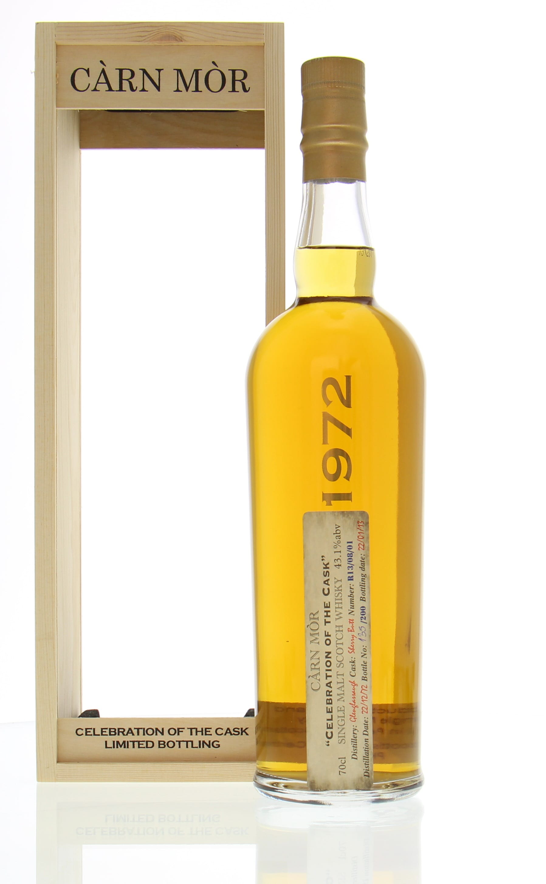 Glenglassaugh - 40 Years Old Celebration of the Cask: R13/08/01 43.1 % 1972 In Original Wooden Case