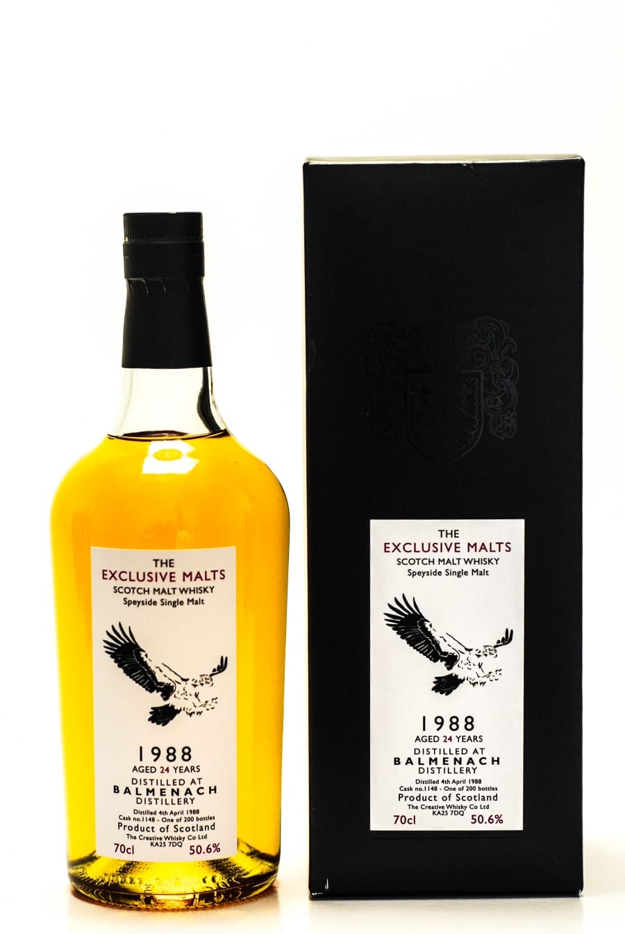Balmenach - Balmenach 24 Years Old Creative Whisky Company Exclusive Malts Distilled 04.04.1988 Bottled: 2012 Cask: 1148 1Of 200 Bottles 50.6% 1988 In Original Container