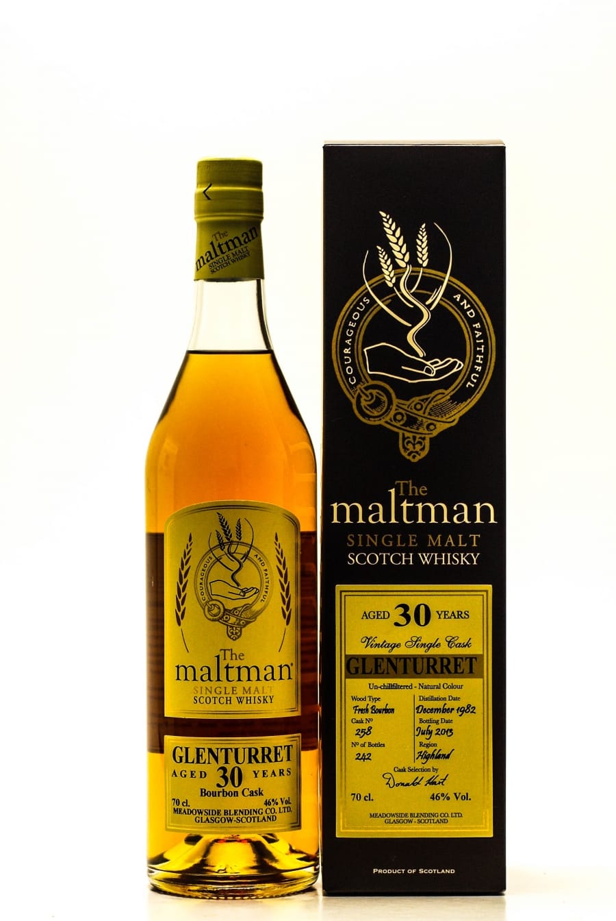 Glenturret - 30 Years Old The Maltman Cask:258 46% 1982 In Original Container