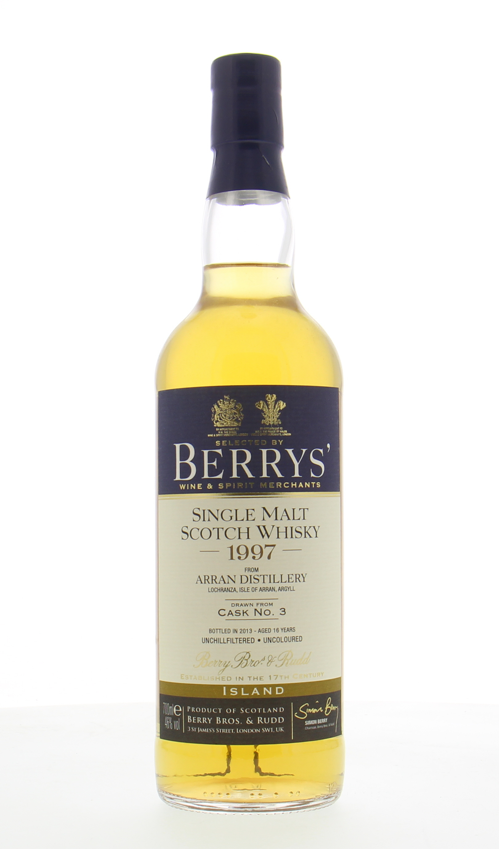 Arran - 16 Years Old Berry's Marsala Cask Finish Cask 3  46% 1997 Perfect