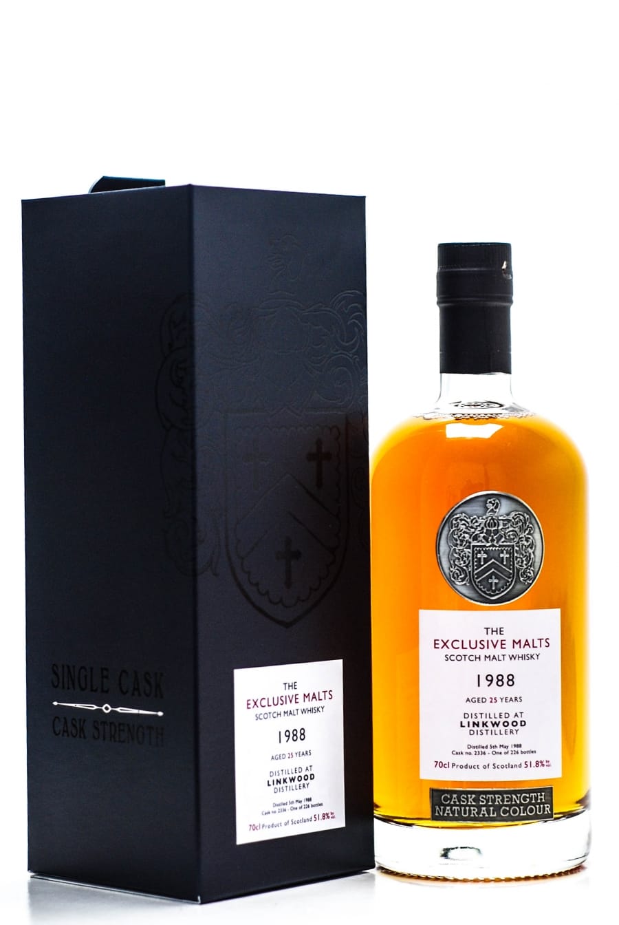 Linkwood - Linkwood 25 Years Old  Creative Whisky Company Cask: 2336 1 Of 226 Bottles 51.8% 1988 In Original Container