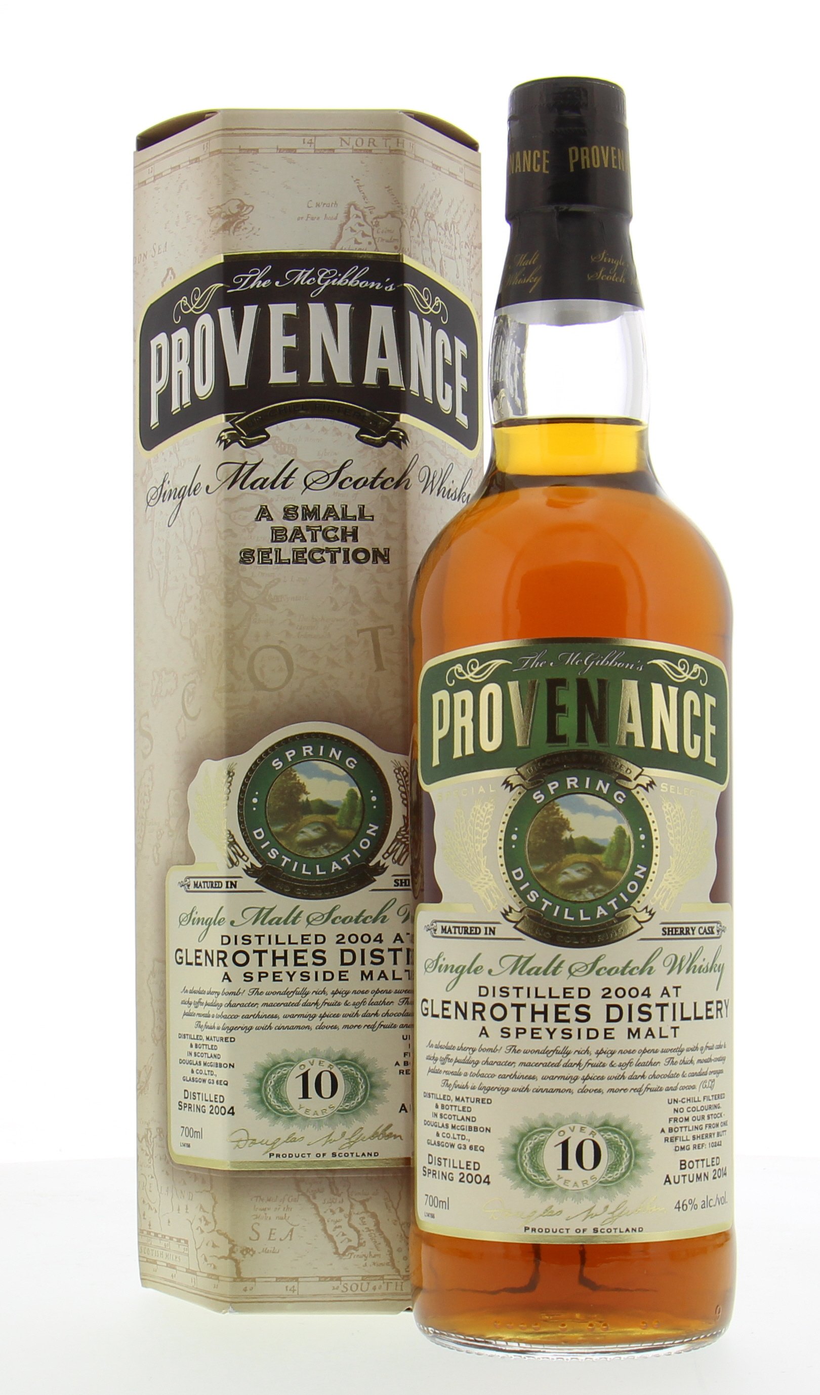 Glenrothes - 10 Years Old McGibbon's Provenance Cask DMG10242 46% 2004 In Original Container