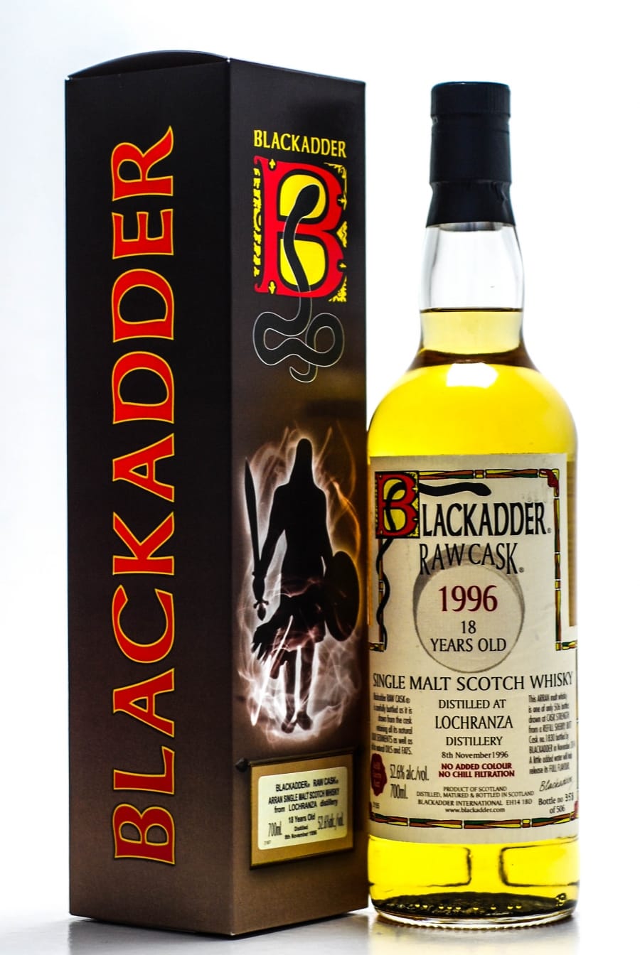 Arran - Lochranza 18 Years Old Blackadder Raw Cask:1830 52.6% 1996 In Original Container
