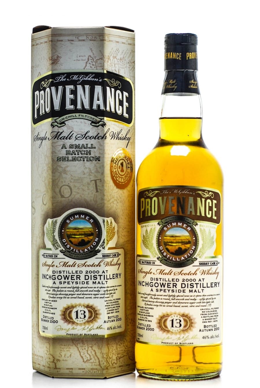 Inchgower - 13 Years Old McGibbon's Provenance Cask:DMG10078 46% 2000 In Original Container