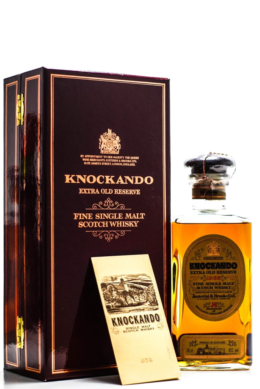 Knockando - Knockando 1965 Extra Old Reserve Square Decanter Bottled for Justerini & Brooks Ltd. 43% 1965 In Original Container