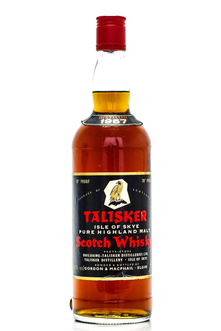 Talisker - 1957 Gordon & MacPhail Black Label, Golden Eagle, Printed in Red Bottled In 1970's 40% 1957 NO OC INCLUDED!