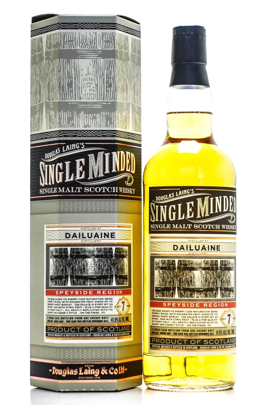 Dailuaine - 7 Years Old Douglas Laing Single Minded 41.5% 2007 In Original Container