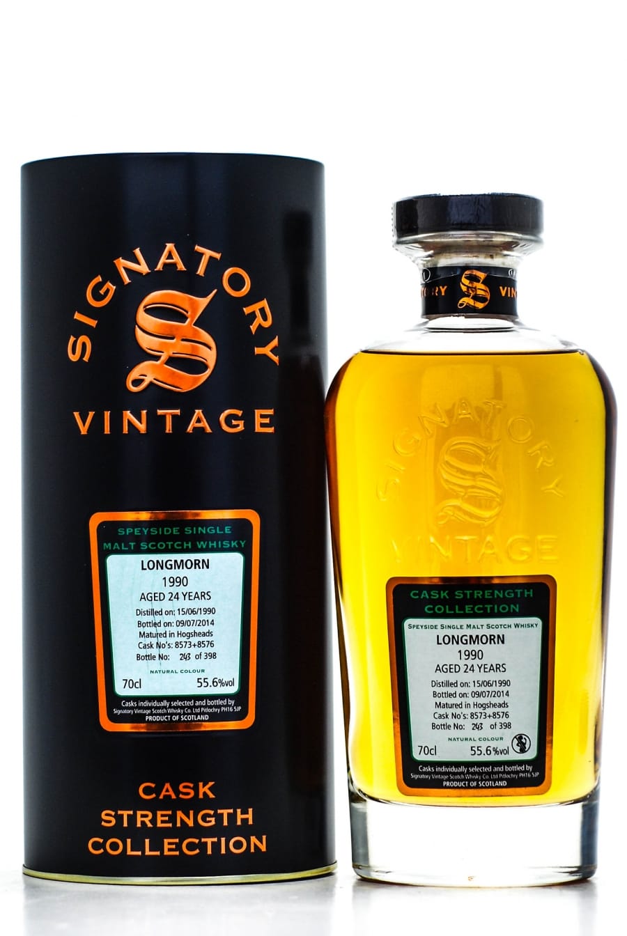Longmorn - 24 Years Old Signatory Vintage Cask Strength Collection Cask:8573+85769 55.6% 1990 In Original Container