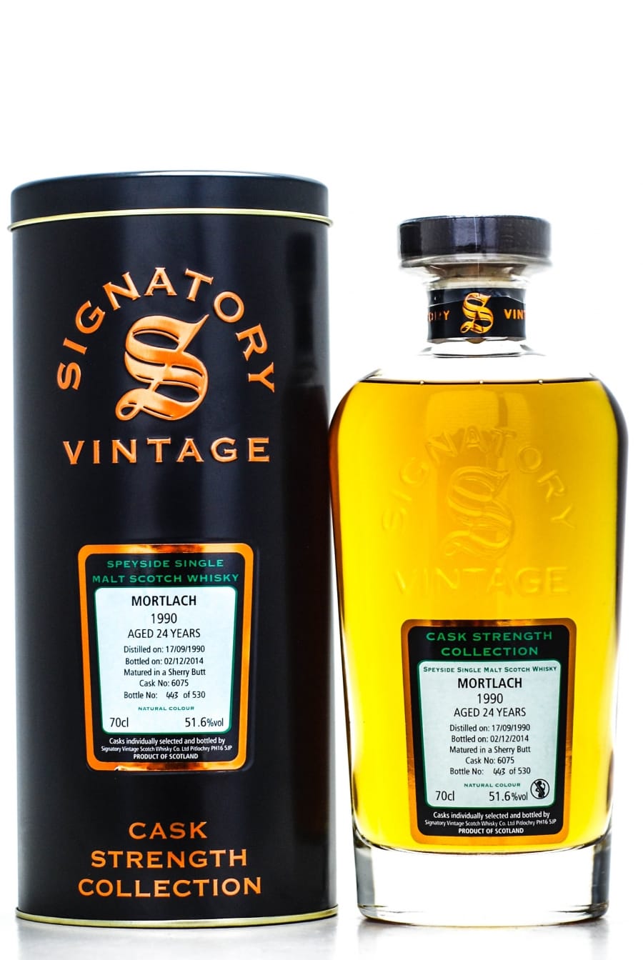 Mortlach - 24 Years Old Signatory Vintage Cask Strength Collection Cask:6075 51.6% 1990 In Original Container