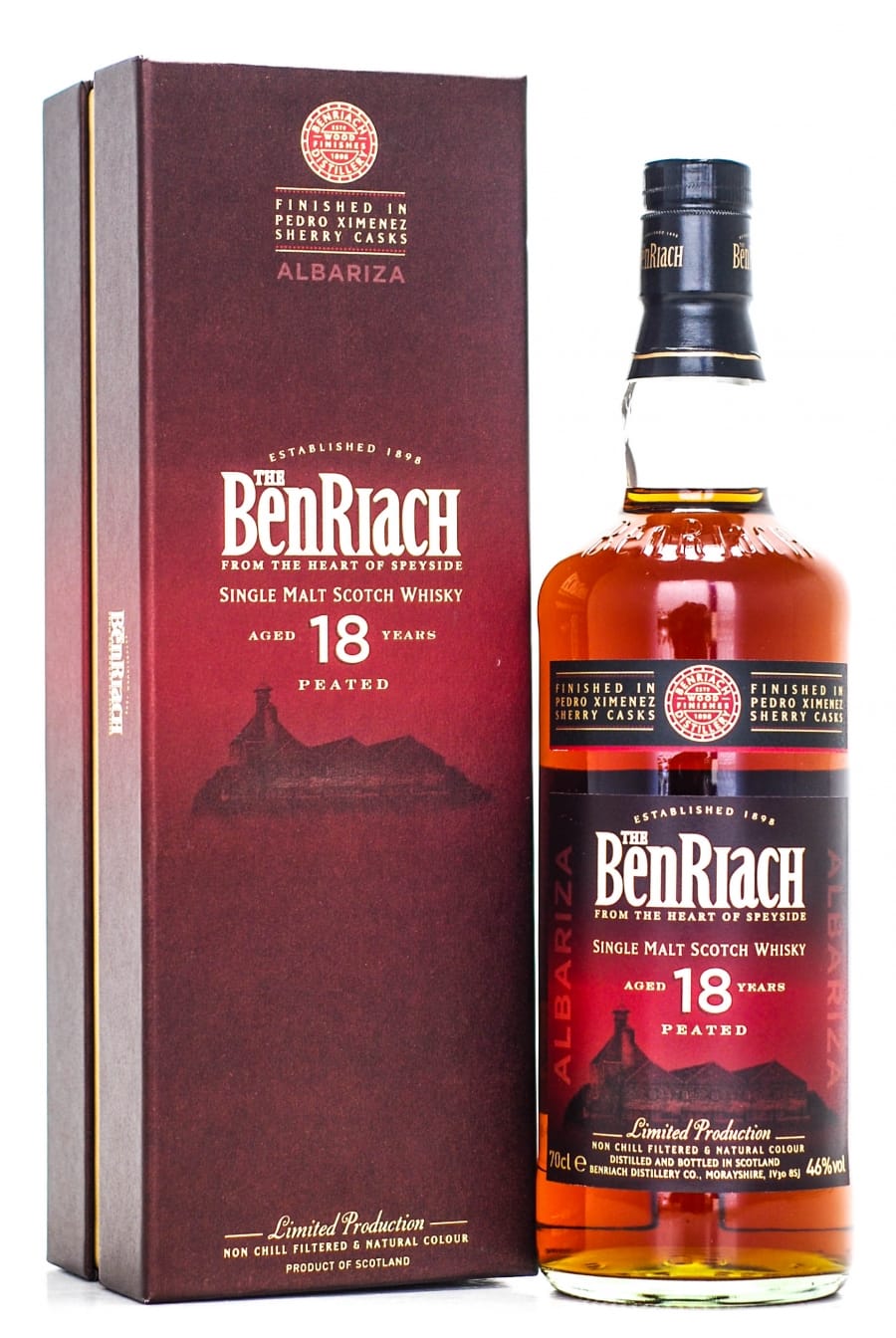 Benriach - 18 Years Old Albariza Peated 46% NV In Original Container