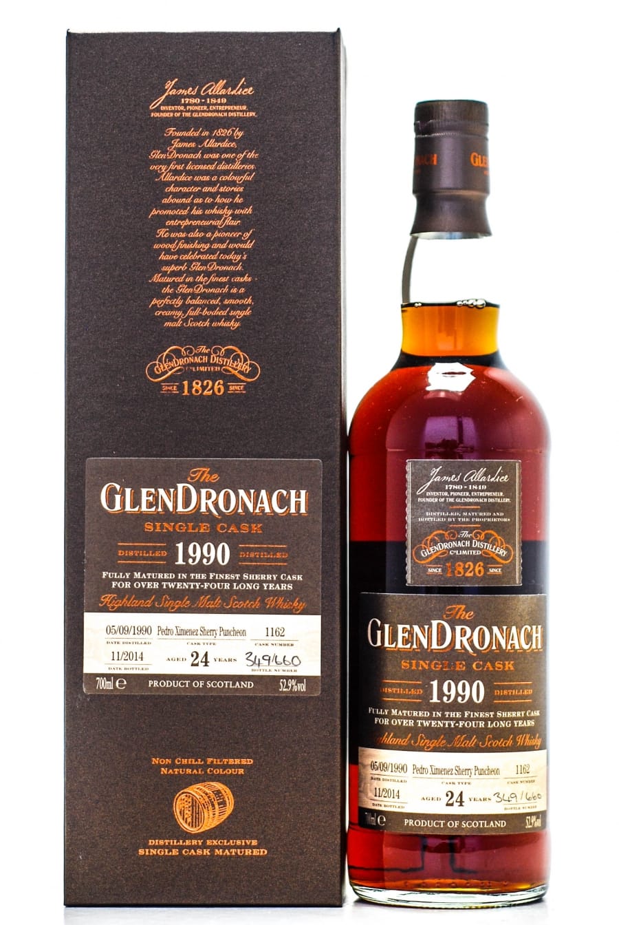 Glendronach - 24 Years Old 1990 Batch 11 Single Cask 1162 52.9% 1990 In Original Container