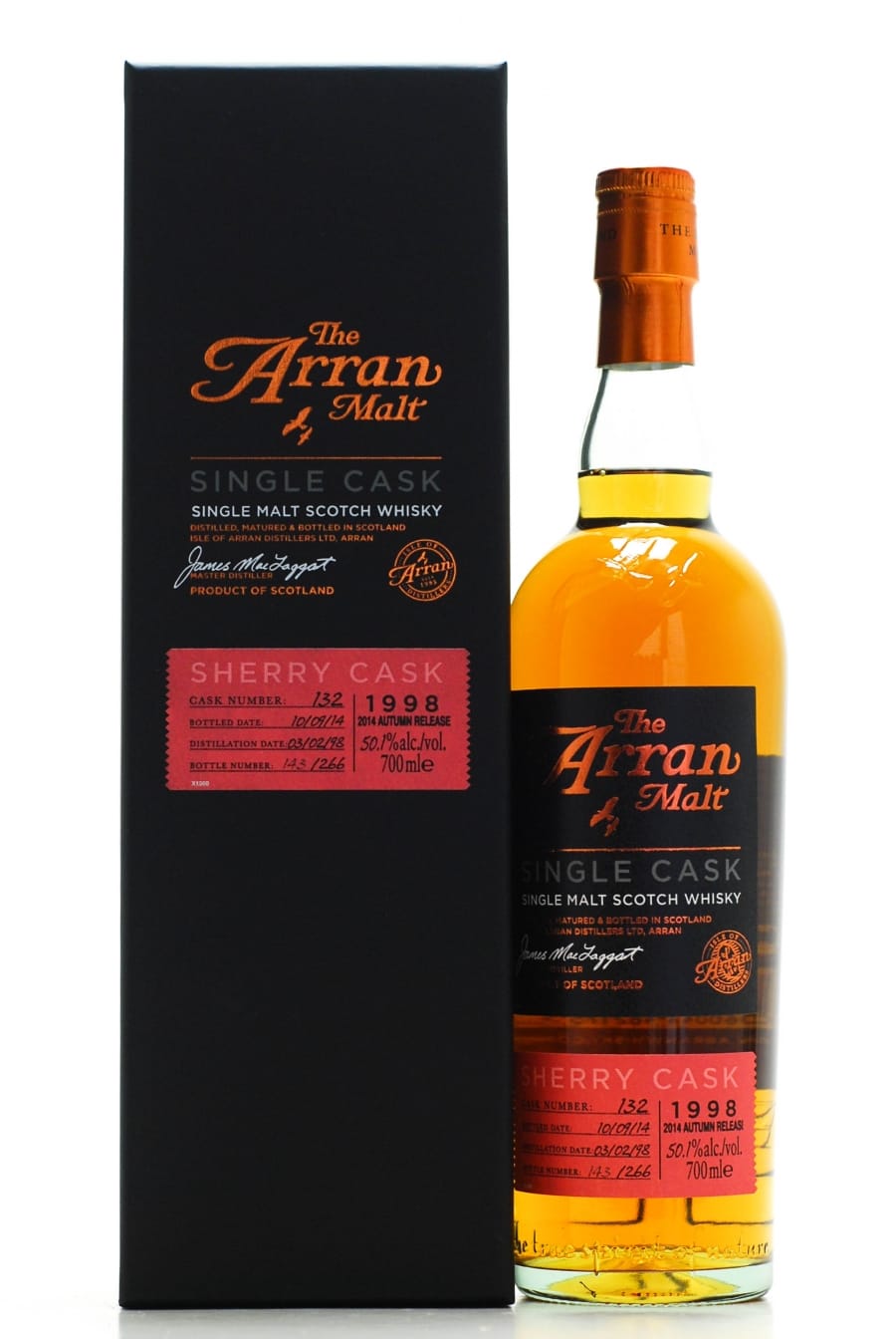 Arran - Single Sherry Cask 132 2014 Autumn Release 50.1% 1998 In Original Container