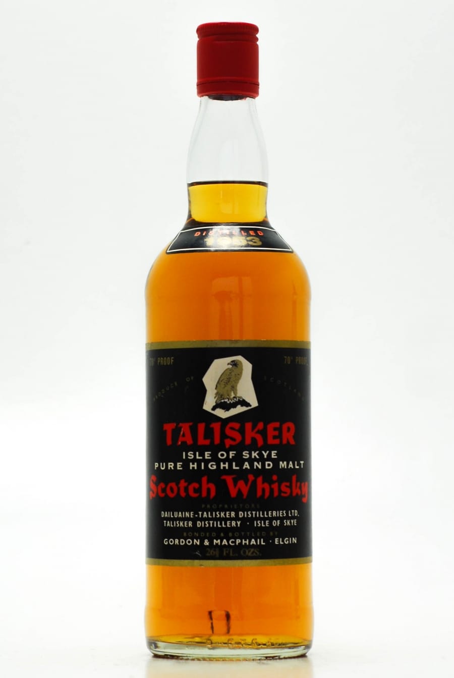 Talisker - 1953 Gordon & MacPhail Black Label, Golden Eagle, Printed in Red Bottled In 1970's 40% 1953