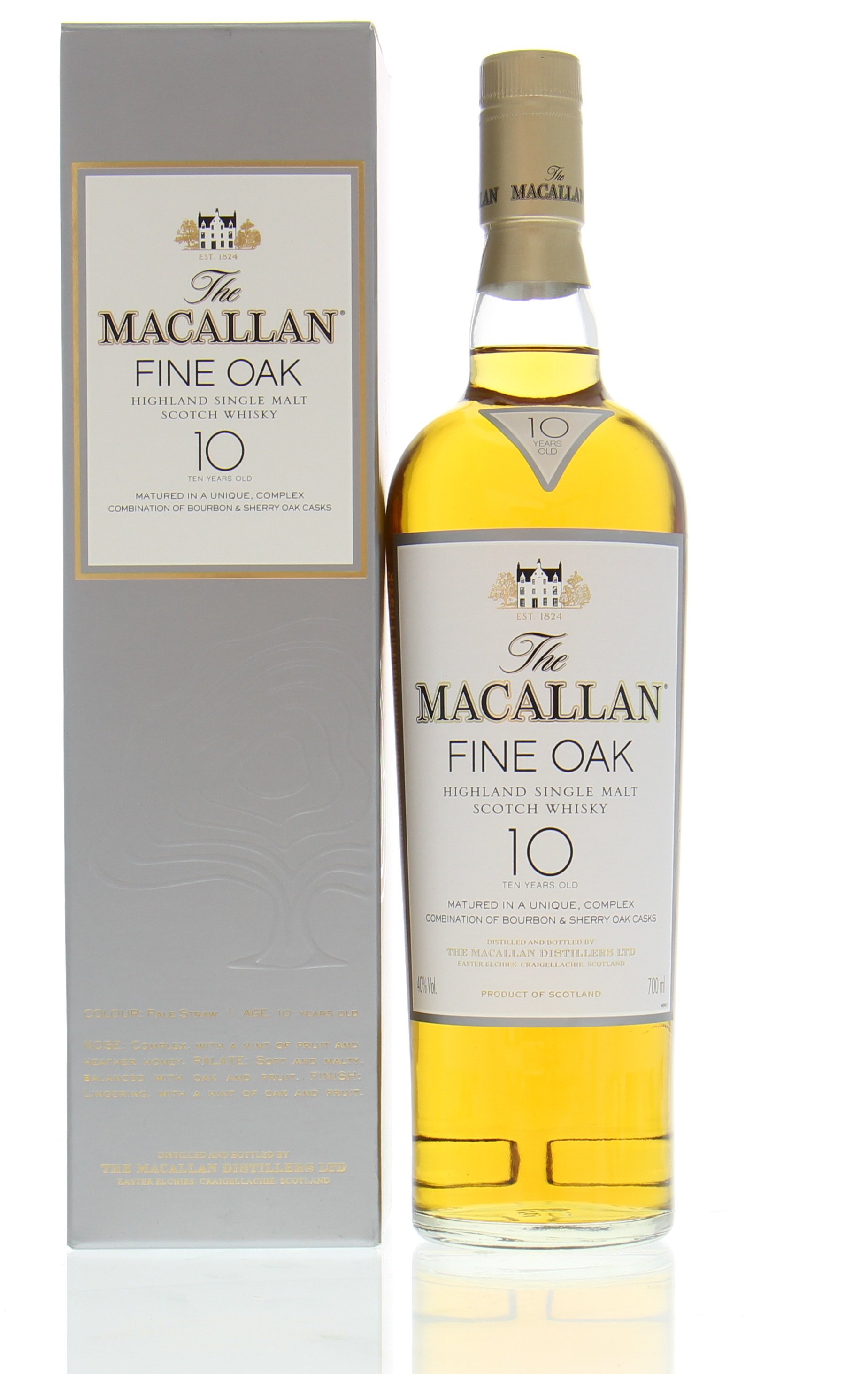 Macallan - Macallan 10 Years Old Fine Oak Old Light Label 40% NV In Original Container