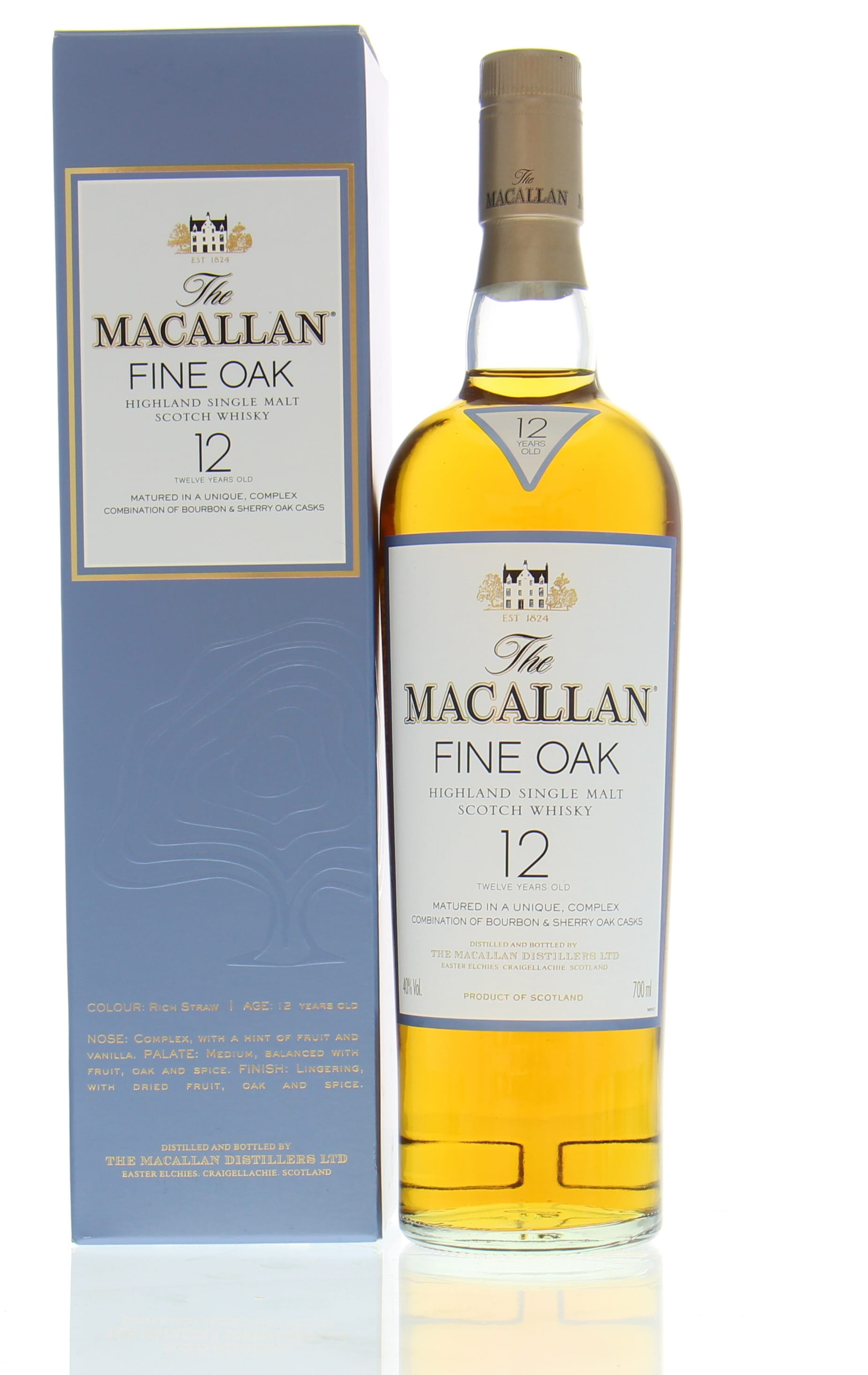 Macallan - Macallan 12 Years Old Fine Oak Old Light Label 40% NV In Original Container