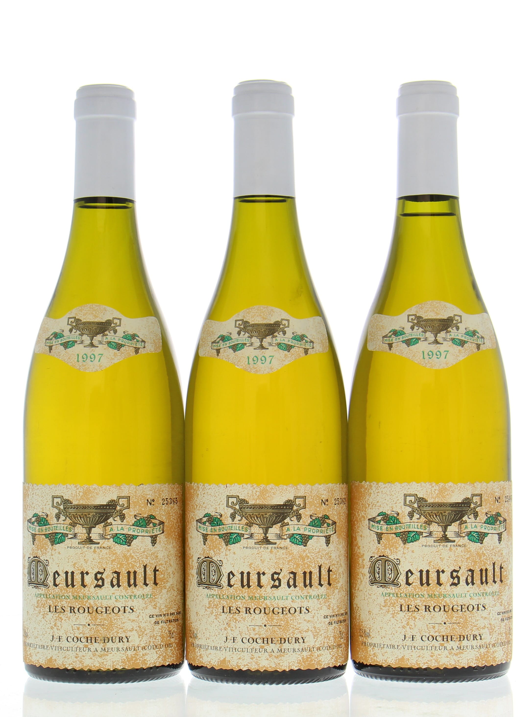 Coche Dury - Meursault Rougeots 1997 Capsule checked and loose